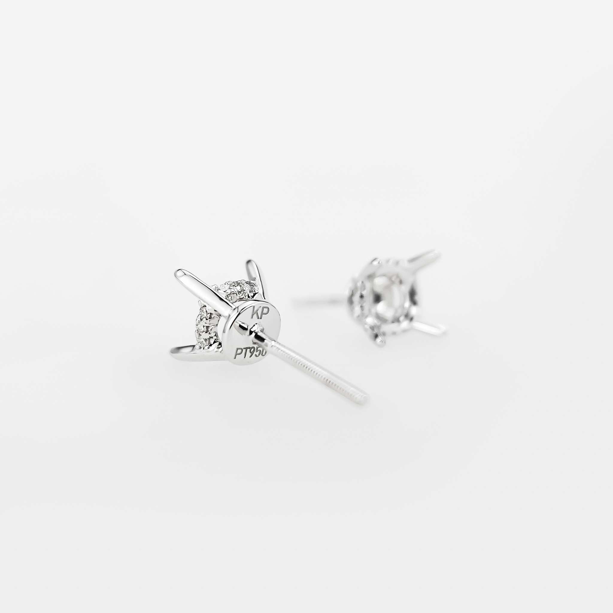 ACCENTED SEMI-SET STUD EARRINGS