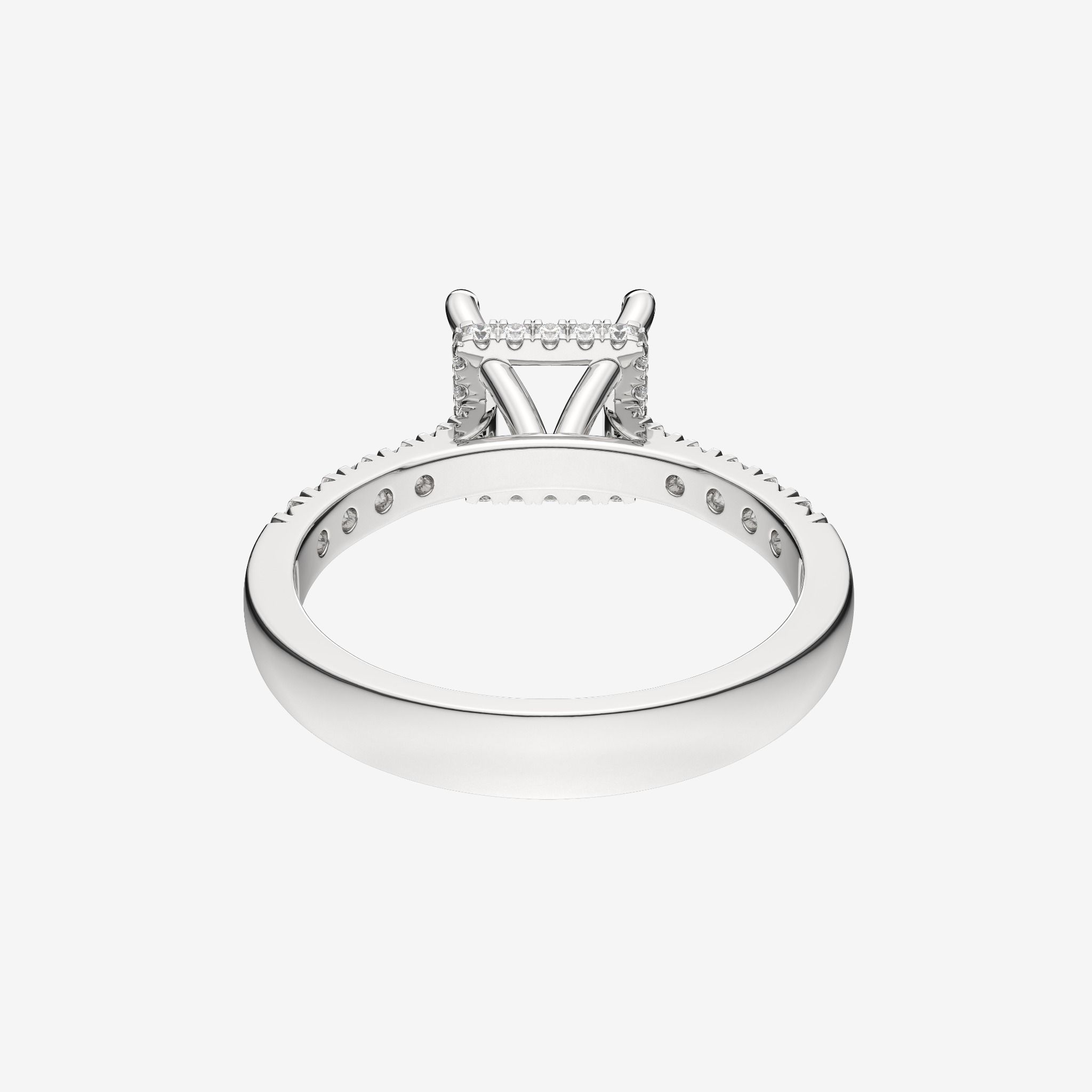 ACCENTED SEMI-SET ENGAGEMENT RING