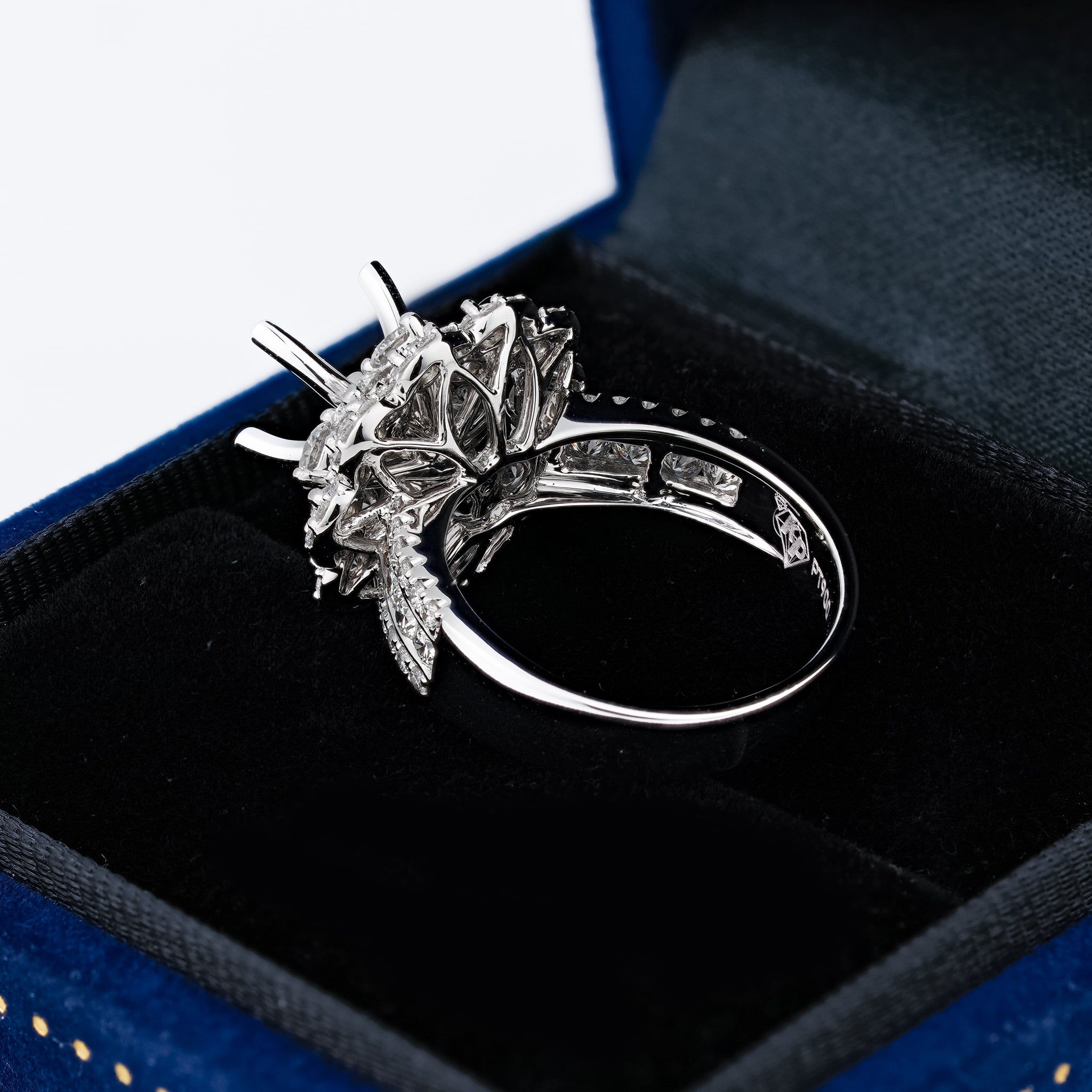 DOUBLE-TIER HALO SEMI-SET RING