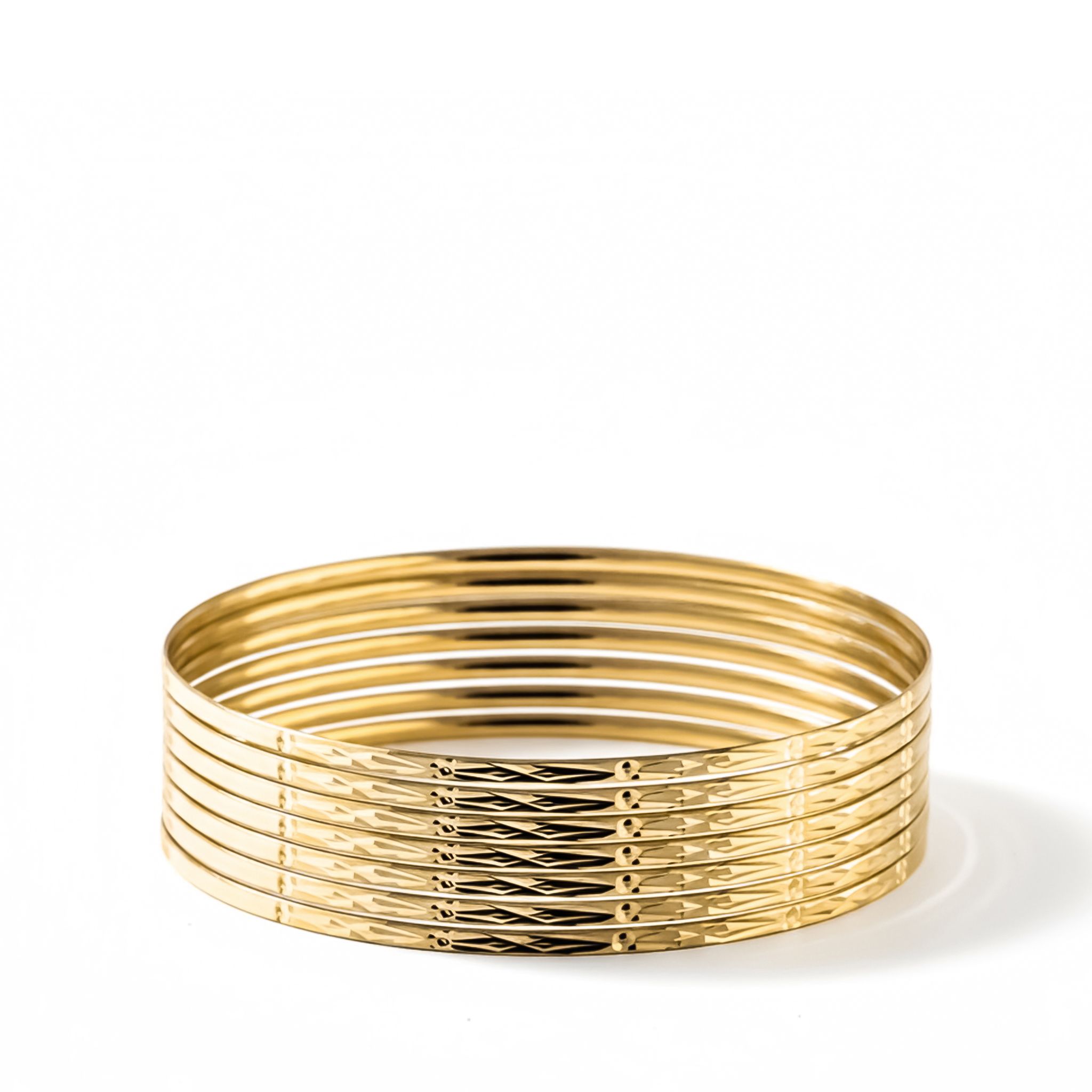 SOLID GOLD BANGLE SET