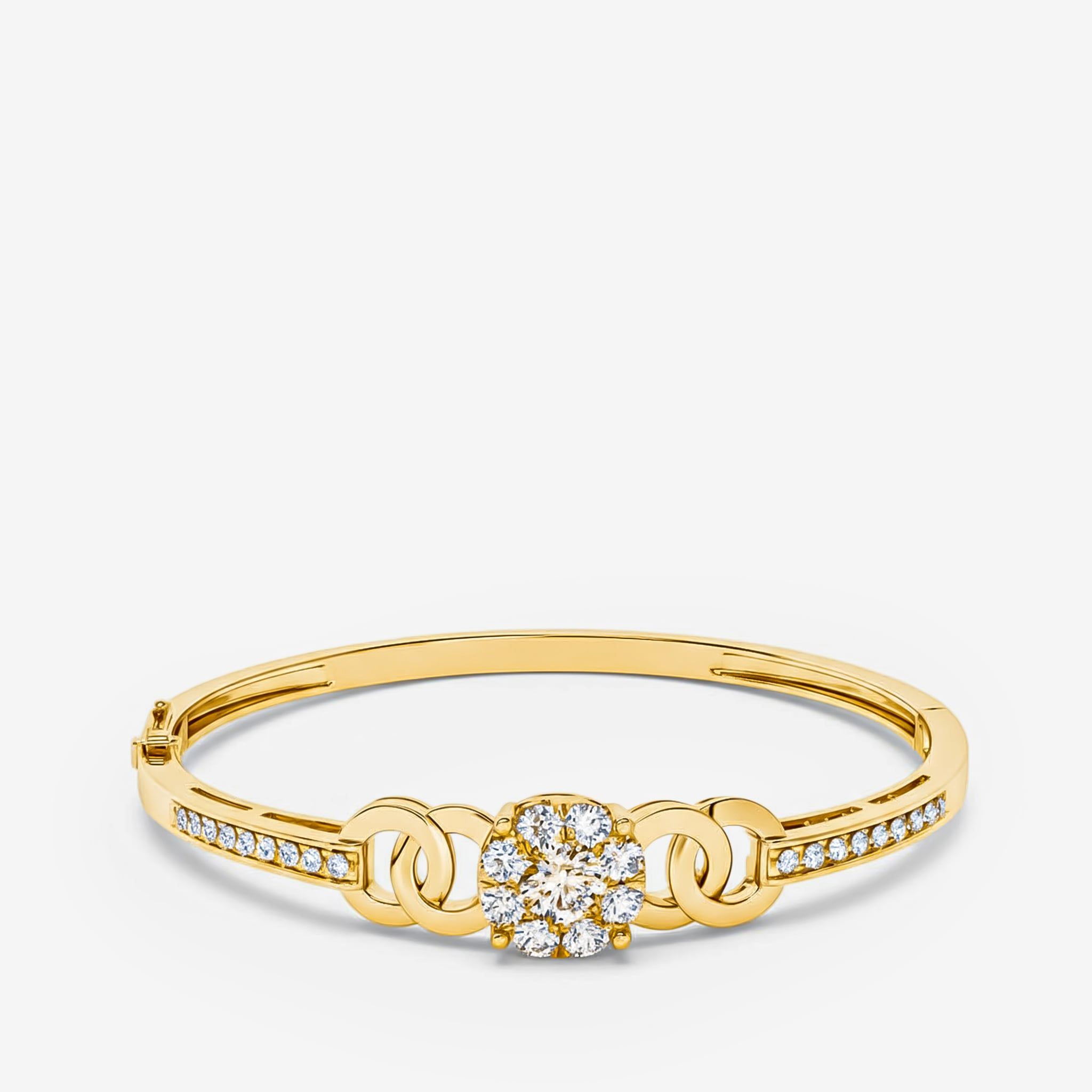 INTERLOCKING CLUSTER BANGLE
