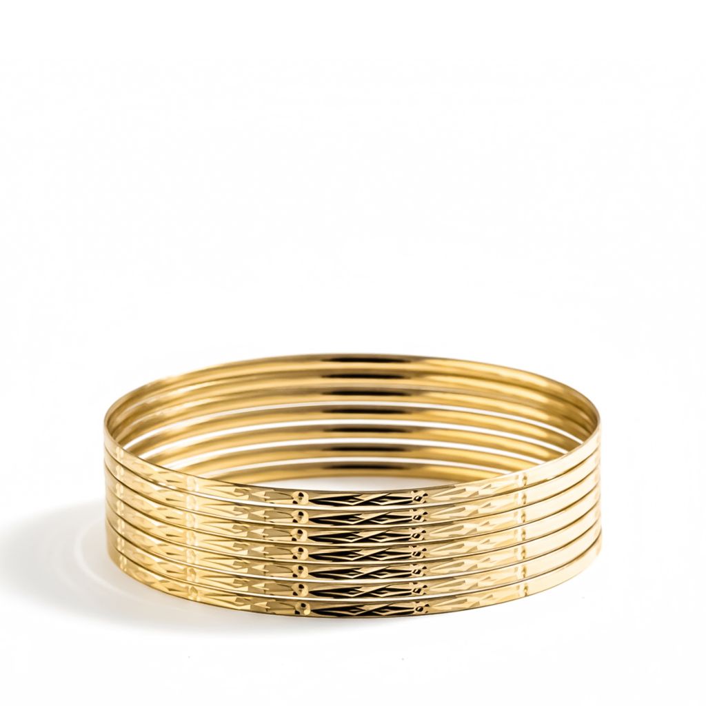  SOLID GOLD BANGLE SET 