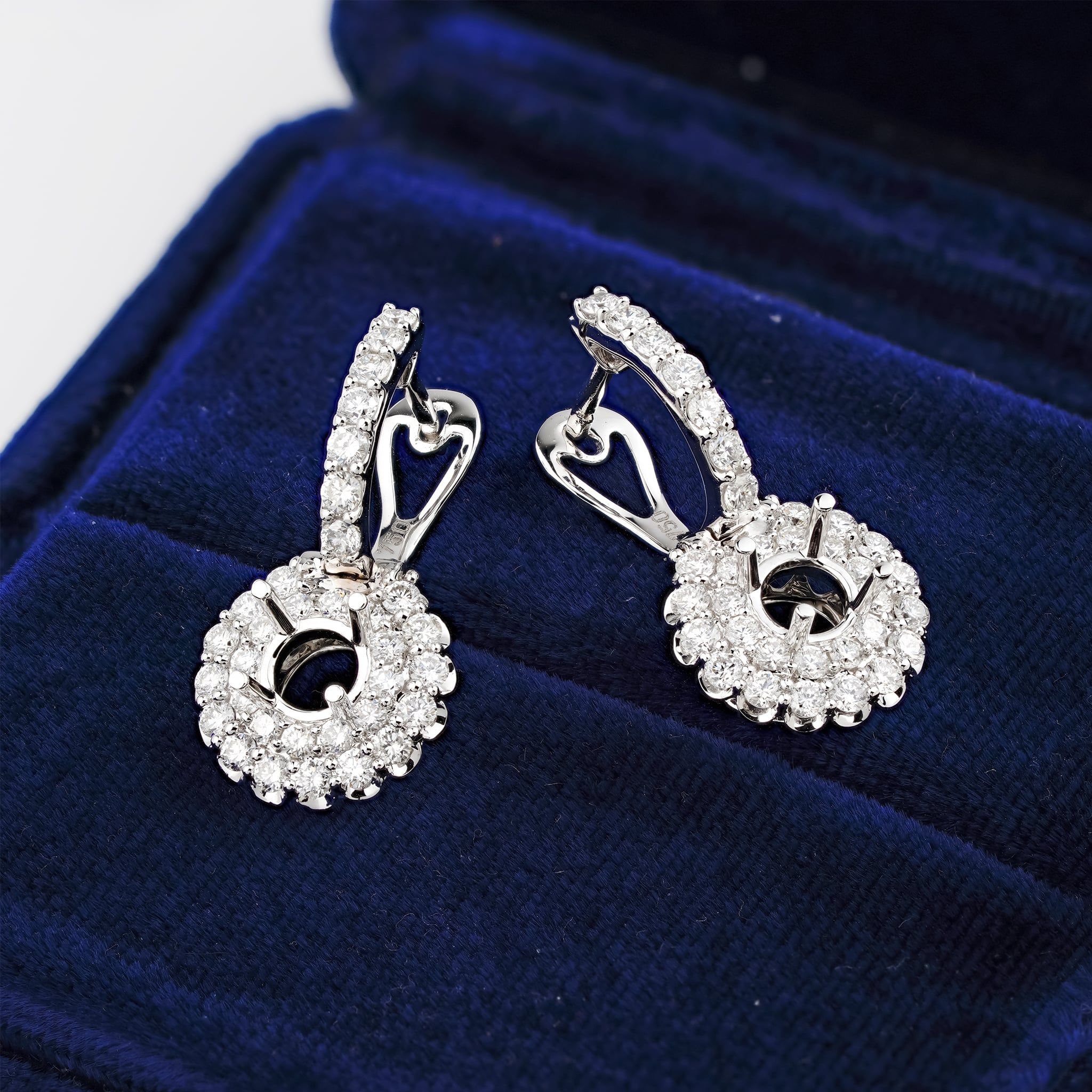 DOUBLE HALO DROP EARRINGS