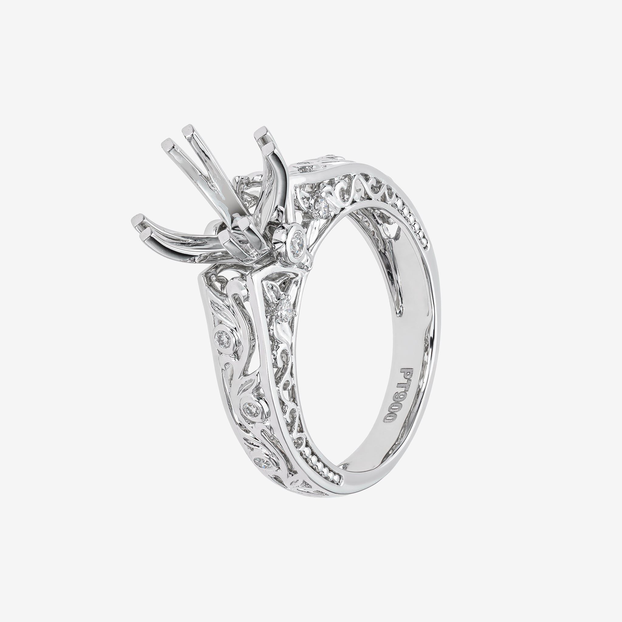 FILIGREE CATHEDRAL SEMI-SET RING