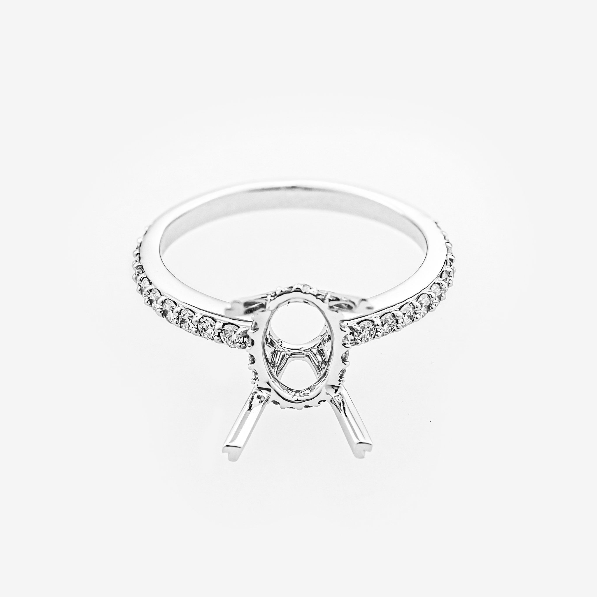 PAVÉ SEMI-SET ENGAGEMENT RING