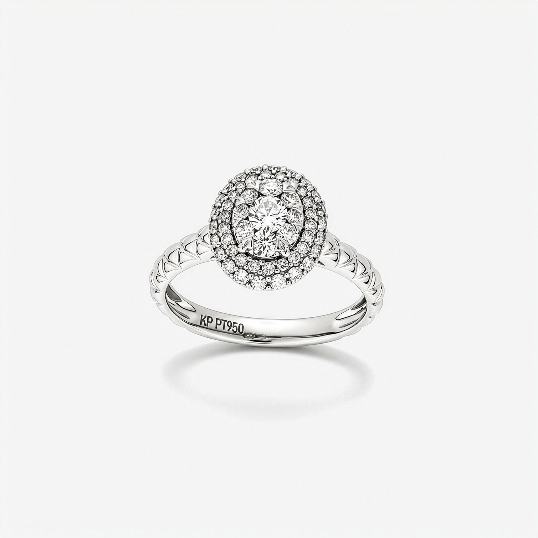 OVAL HALO CLUSTER RING