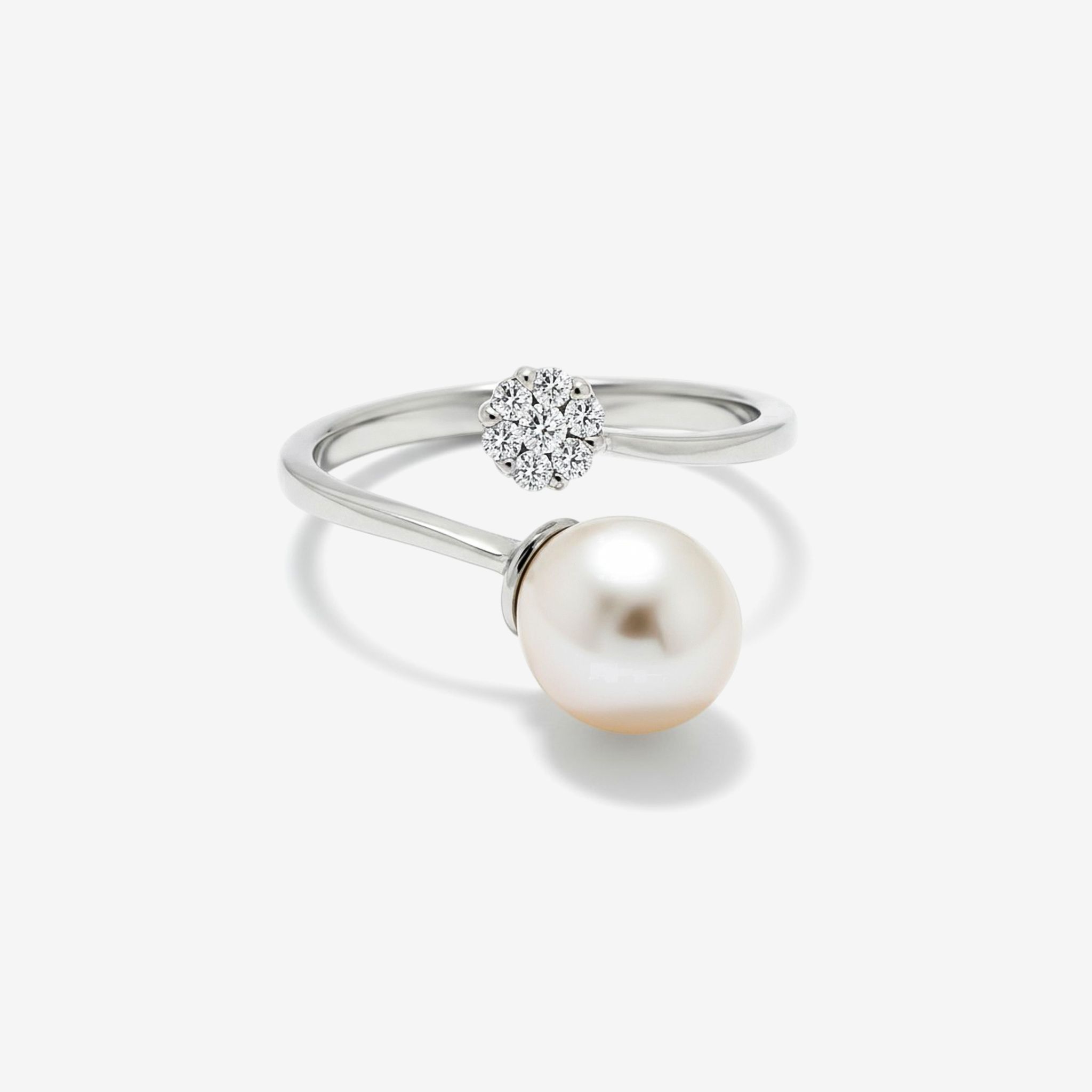 CRISS-CROSS PEARL RING