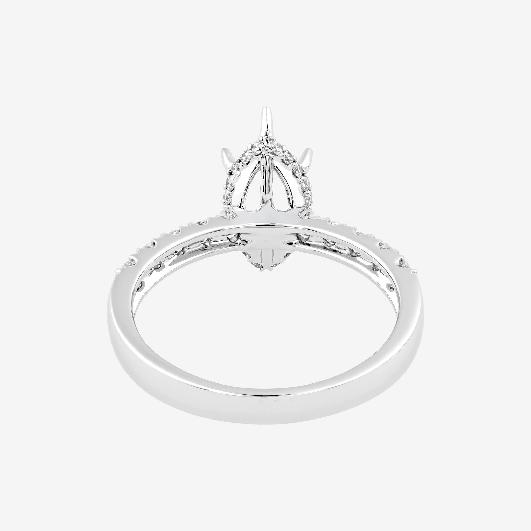 MARQUISE UNDER HALO SEMI-SET RING
