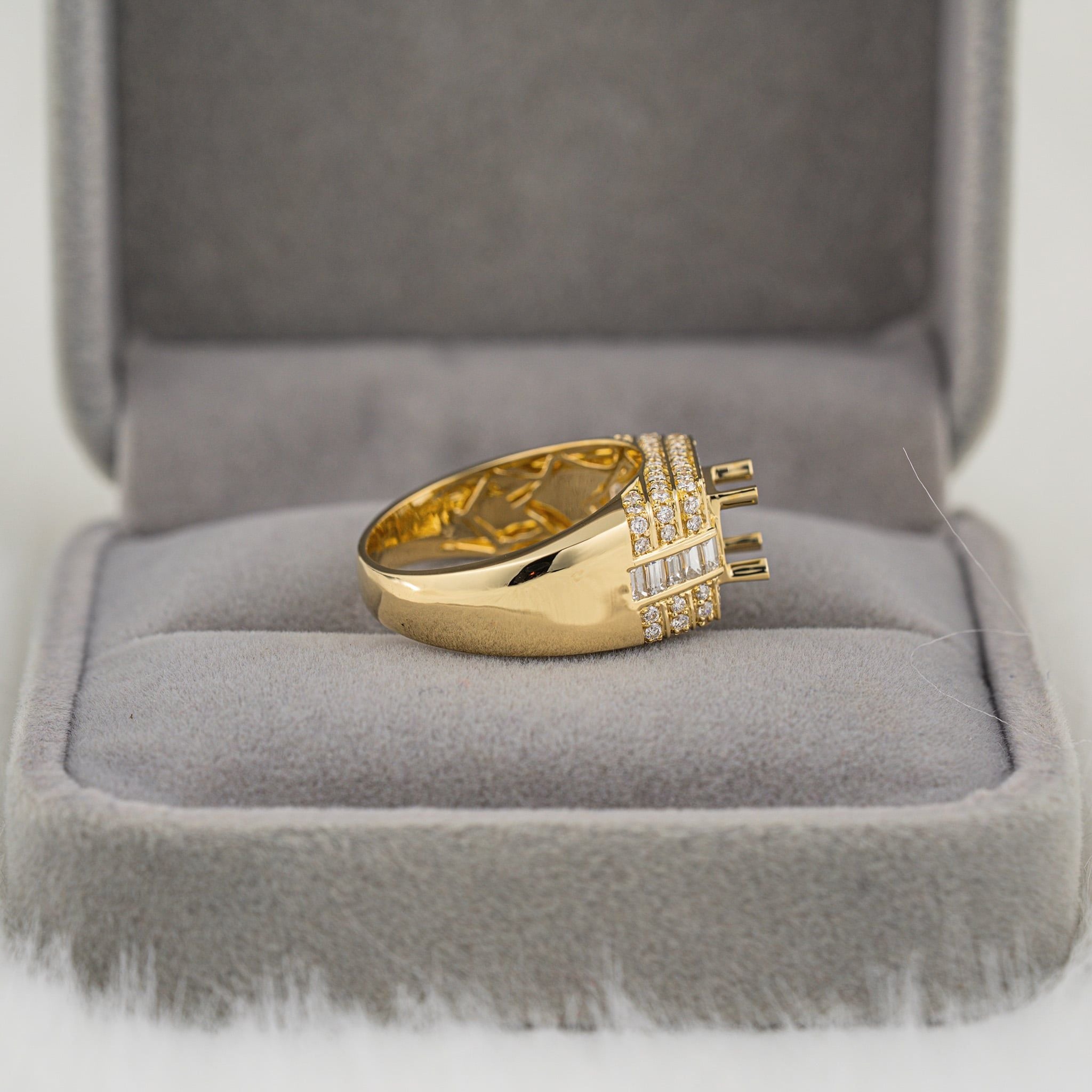 MULTI-TIERED SEMI-SET MEN RING