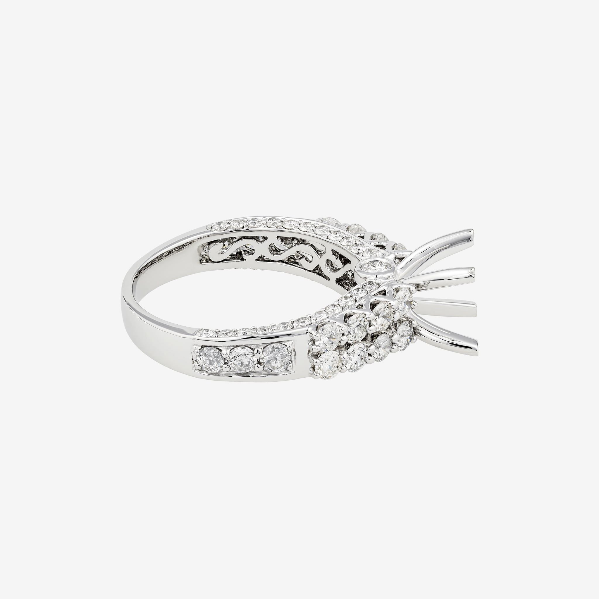 HIGH PROFILE CATHEDRAL SEMI-SET RING