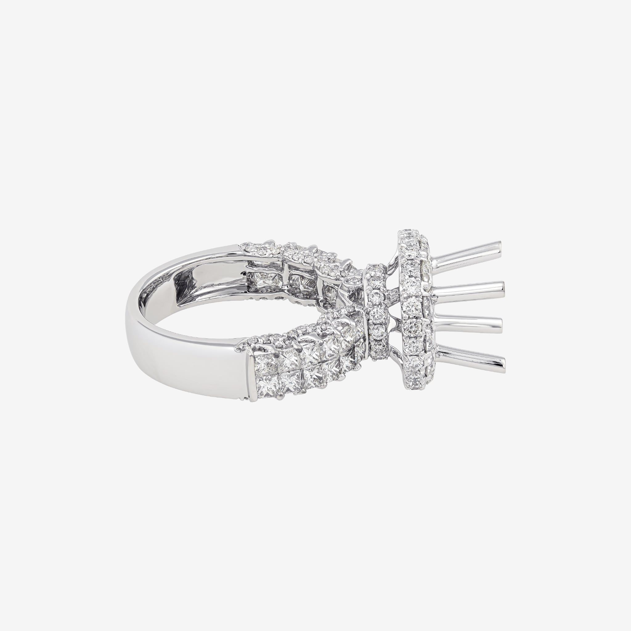 ICED HALO SEMI-SET RING