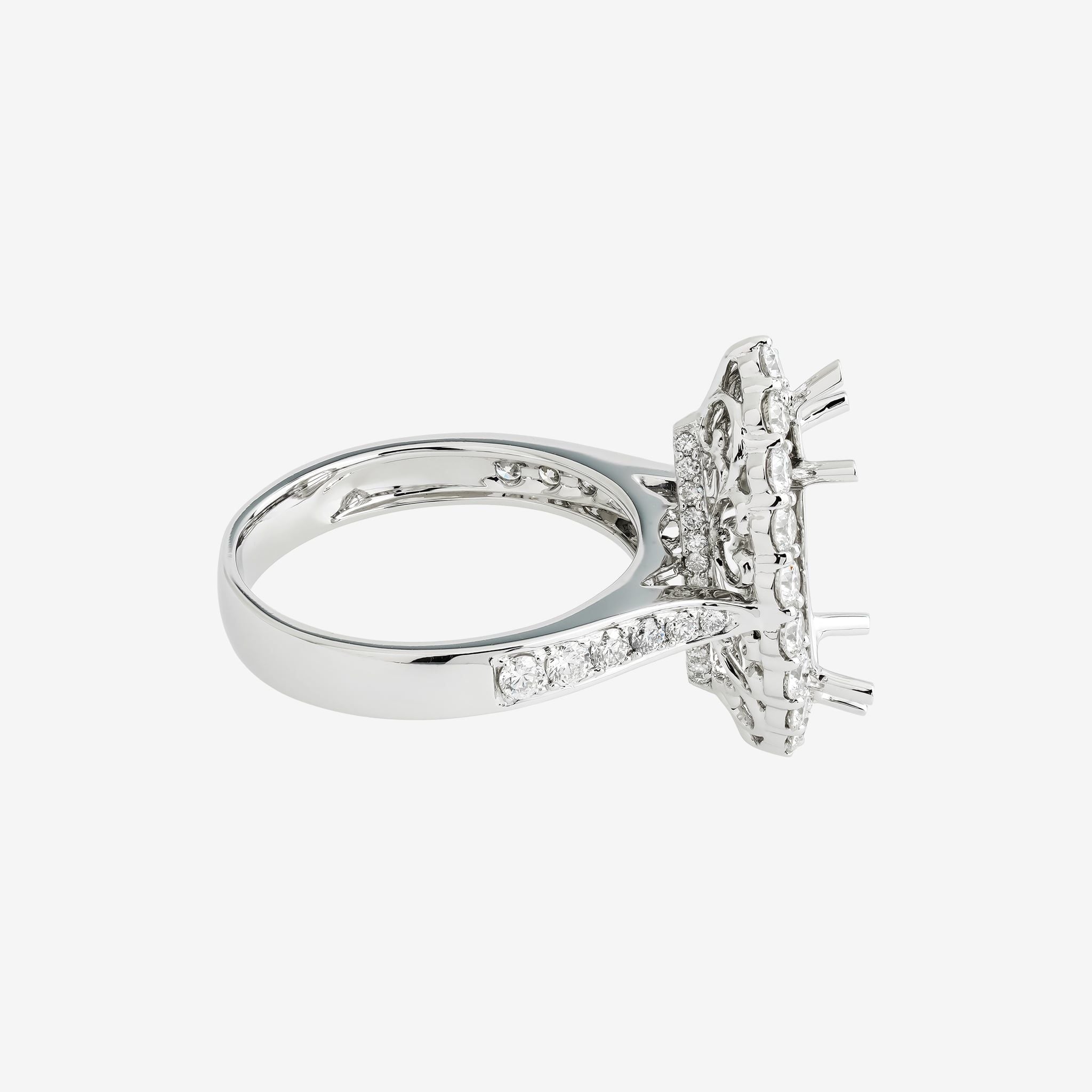 MARQUISE HALO SEMI-SET RING