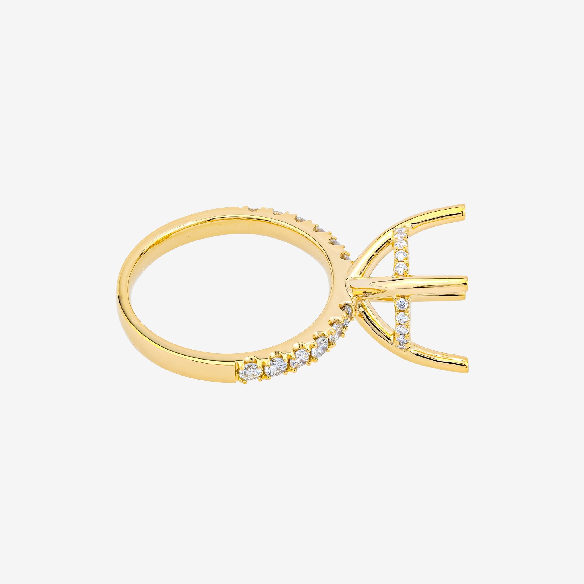 UNDERHALO SEMI-SET RING