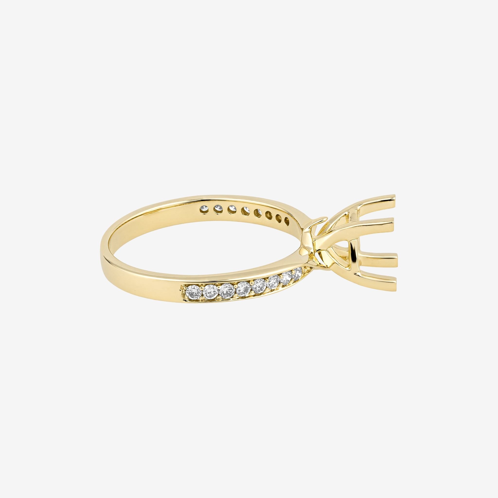 SWIRL SHOULDER SEMI-SET RING