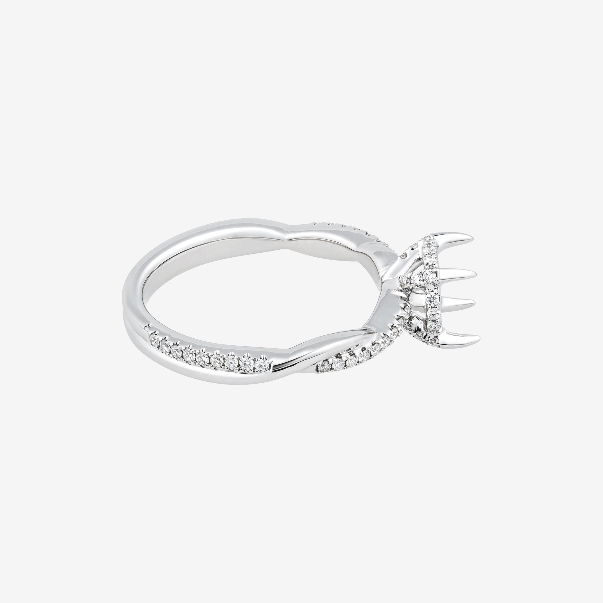 TWSITED SHANK UNDER HALO SEMI-SET RING