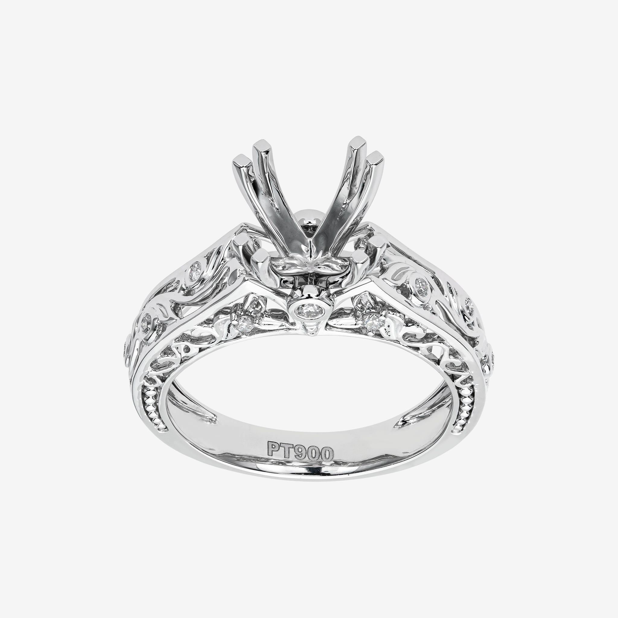 FILIGREE CATHEDRAL SEMI-SET RING