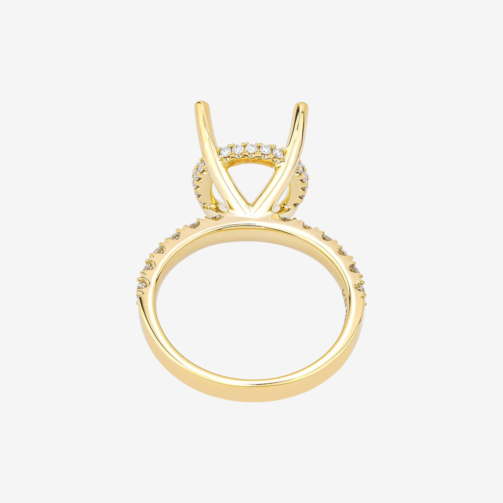 UNDERHALO SEMI-SET RING