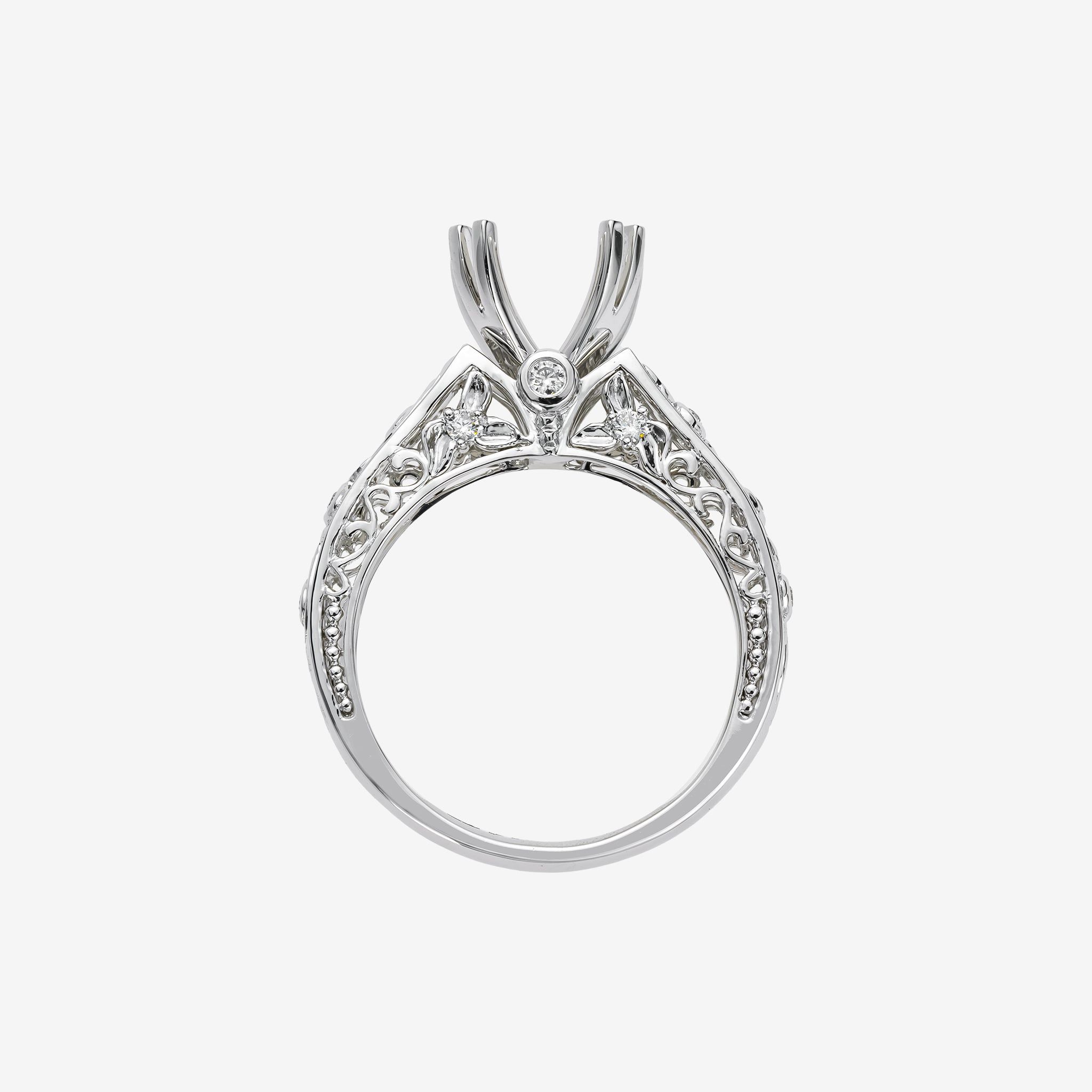 FILIGREE CATHEDRAL SEMI-SET RING