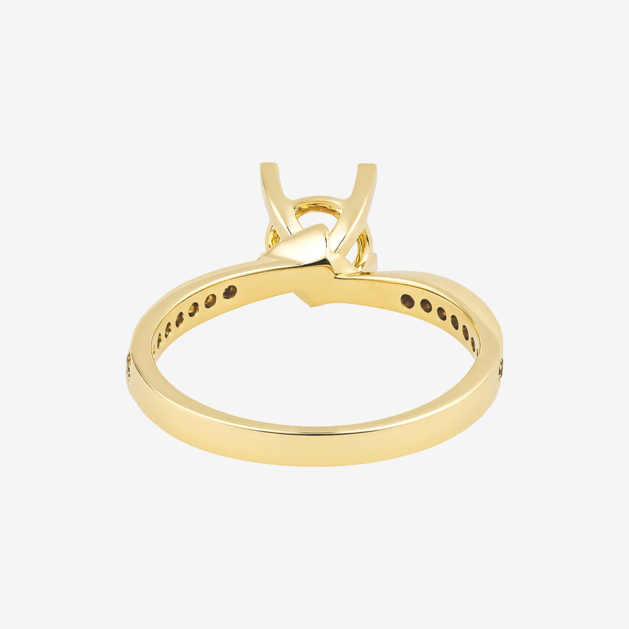 SWIRL SHOULDER SEMI-SET RING