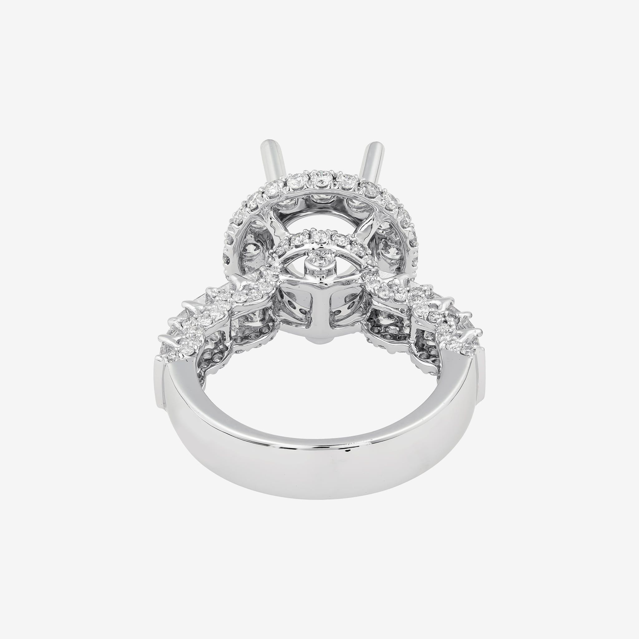 ICED HALO SEMI-SET RING
