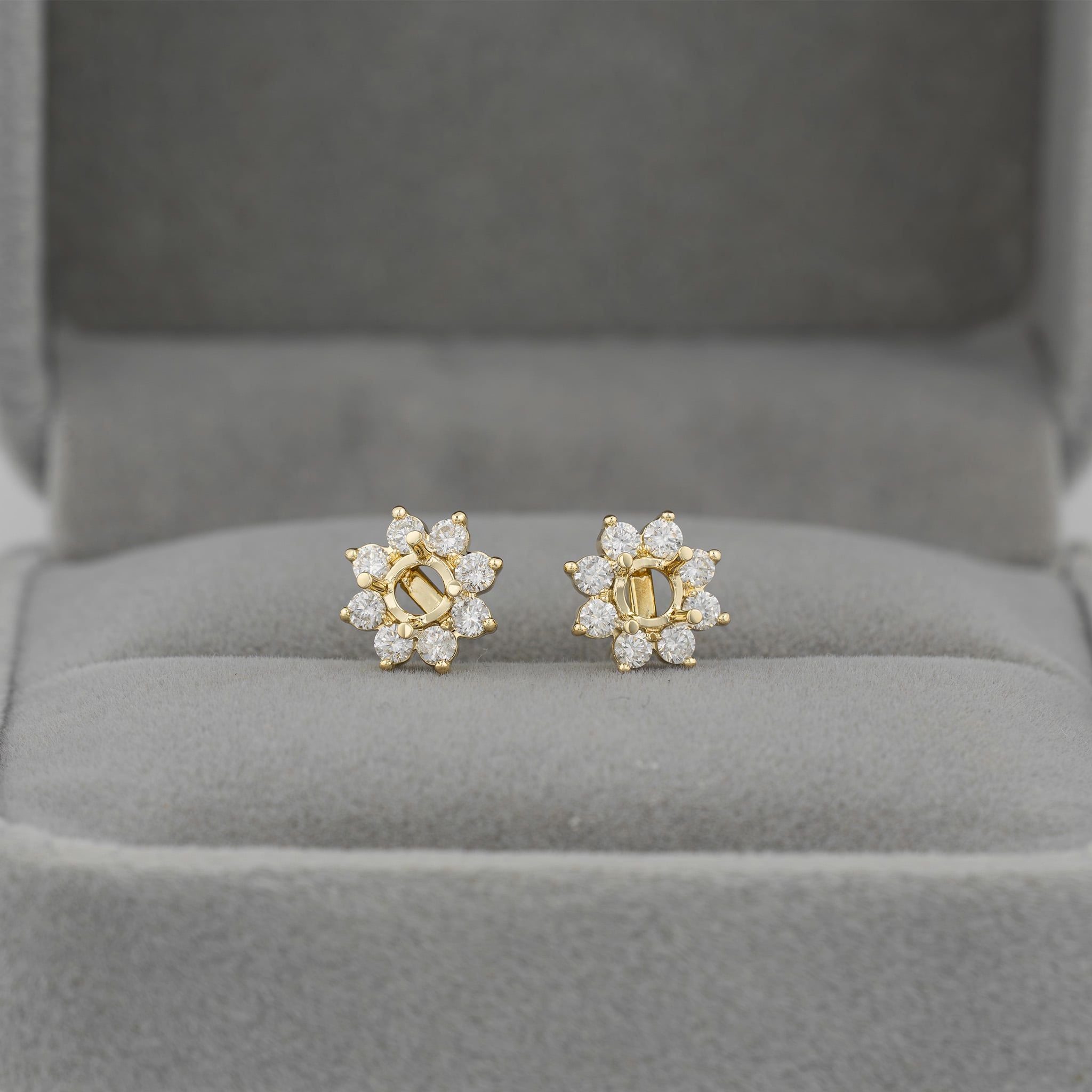 HALO SEMI-SET STUD EARRINGS