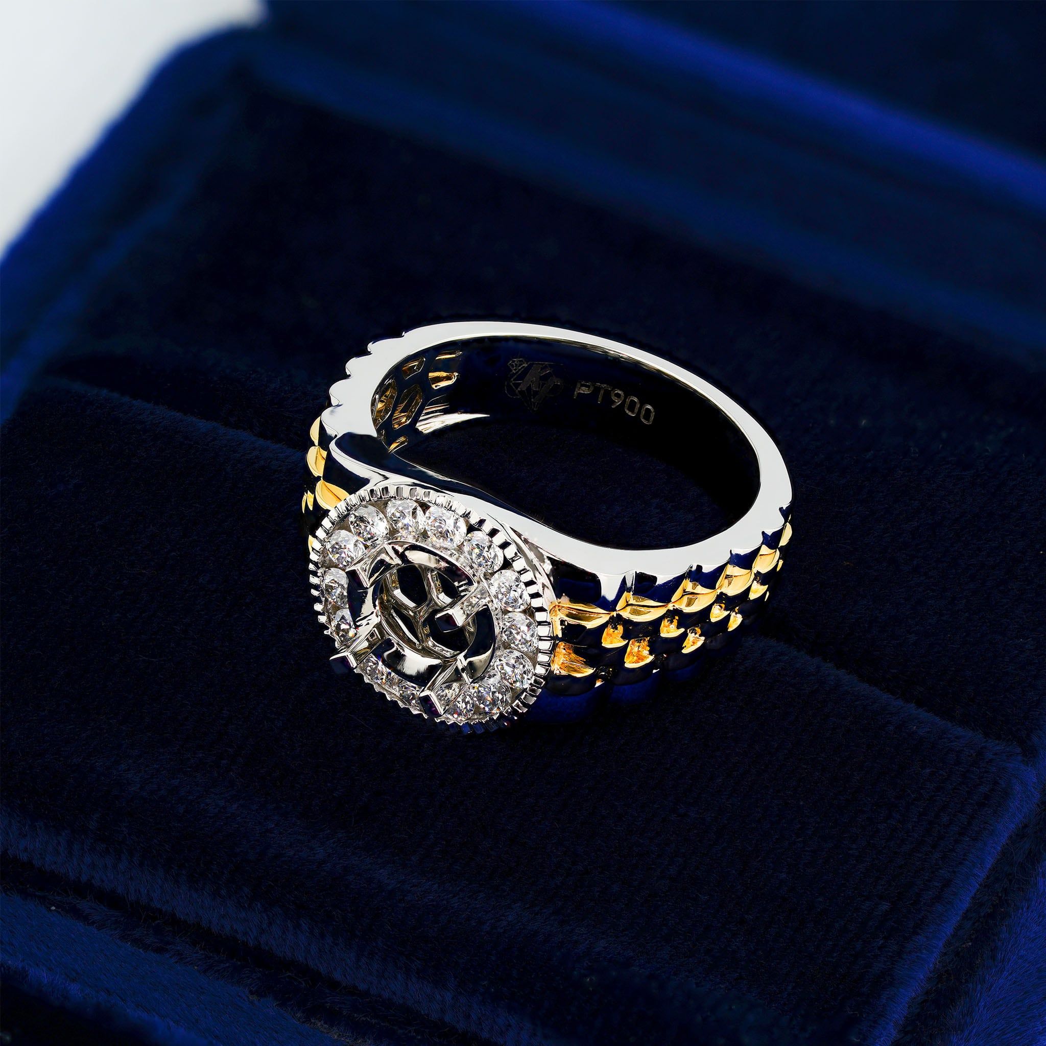 DUO-TONE HALO MEN RING