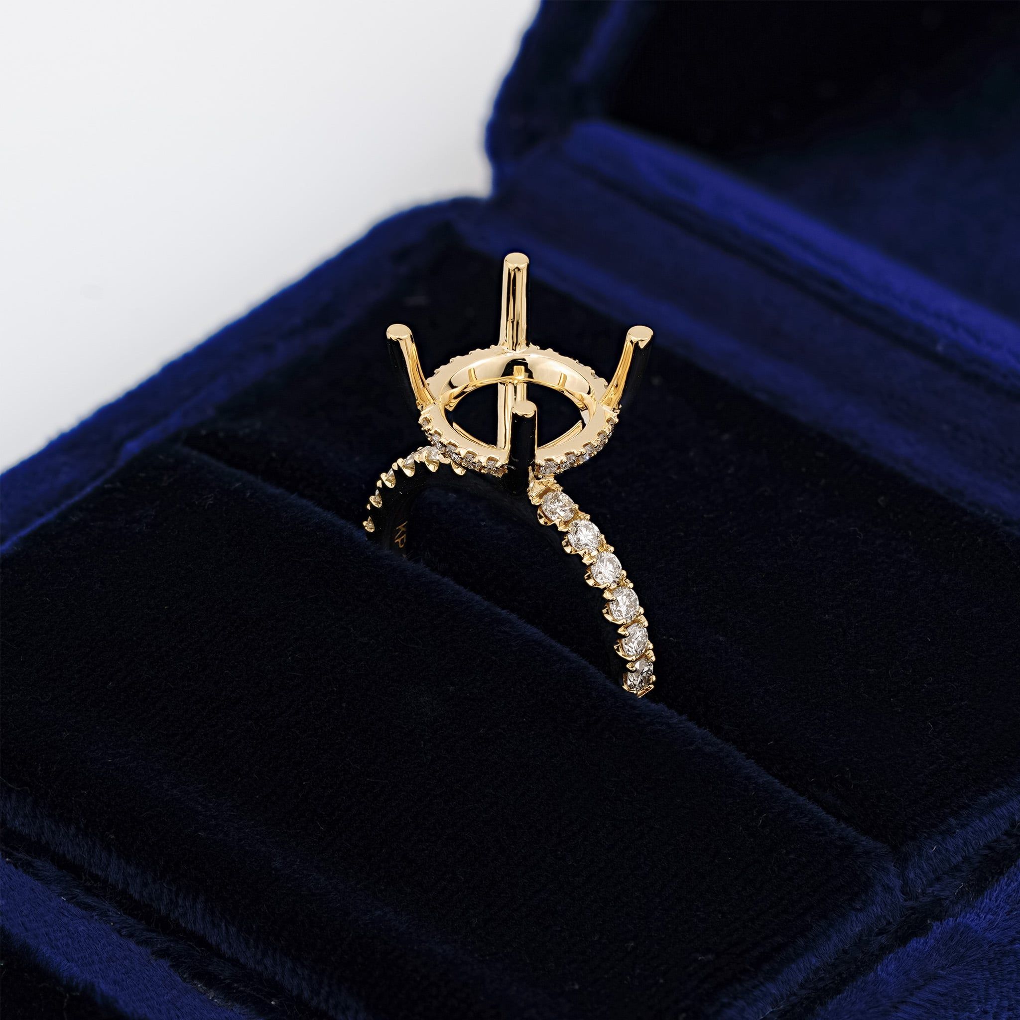 UNDERHALO SEMI-SET RING