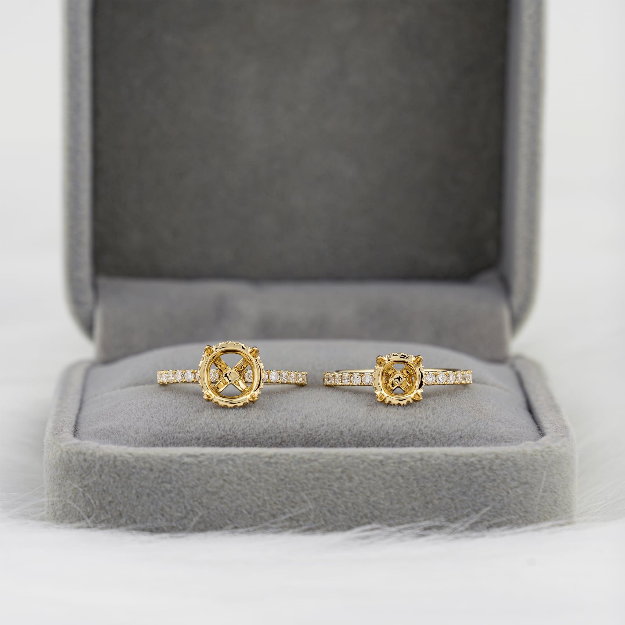 UNDER HALO SEMI-SET RING
