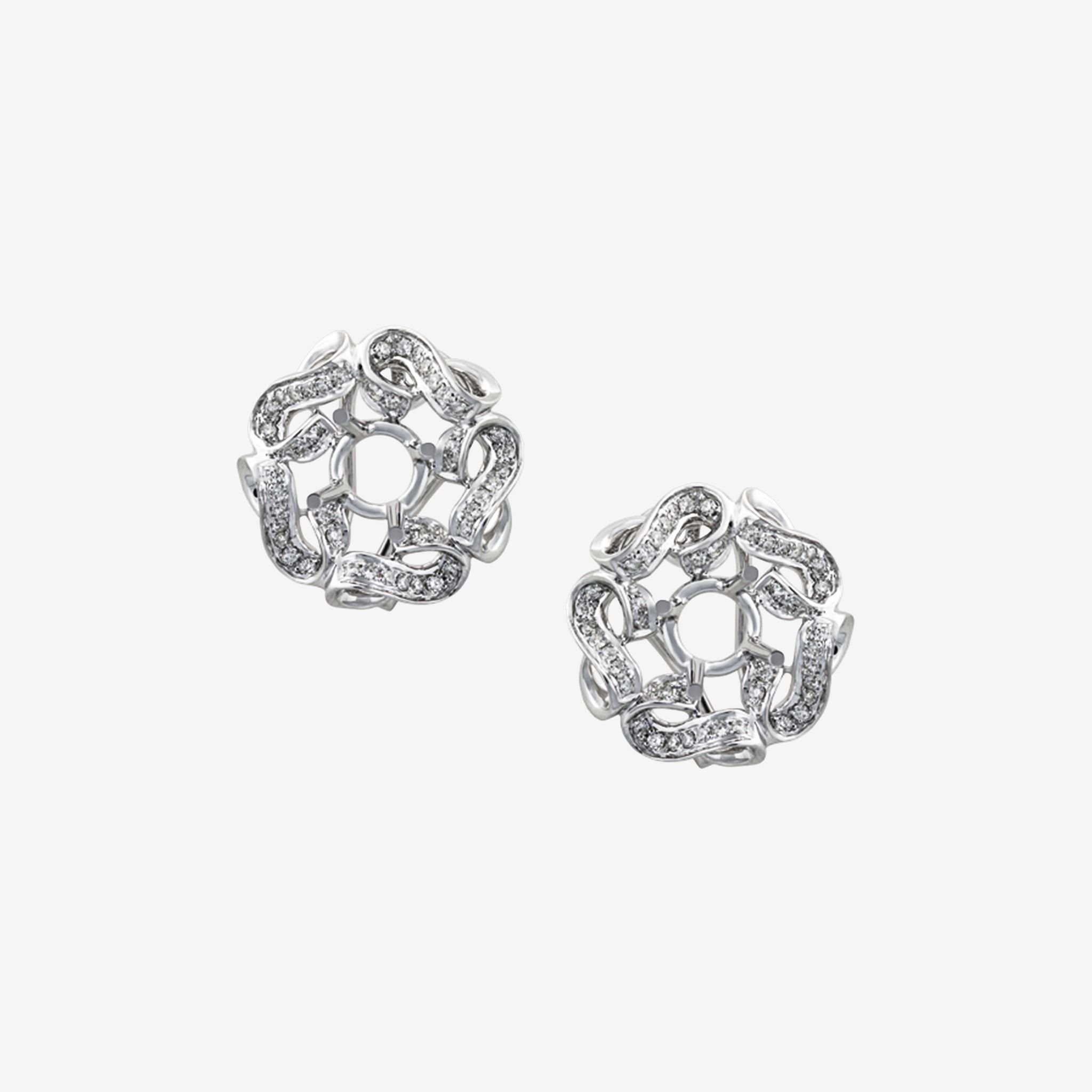 FLORAL SEMI-SET STUD EARRINGS