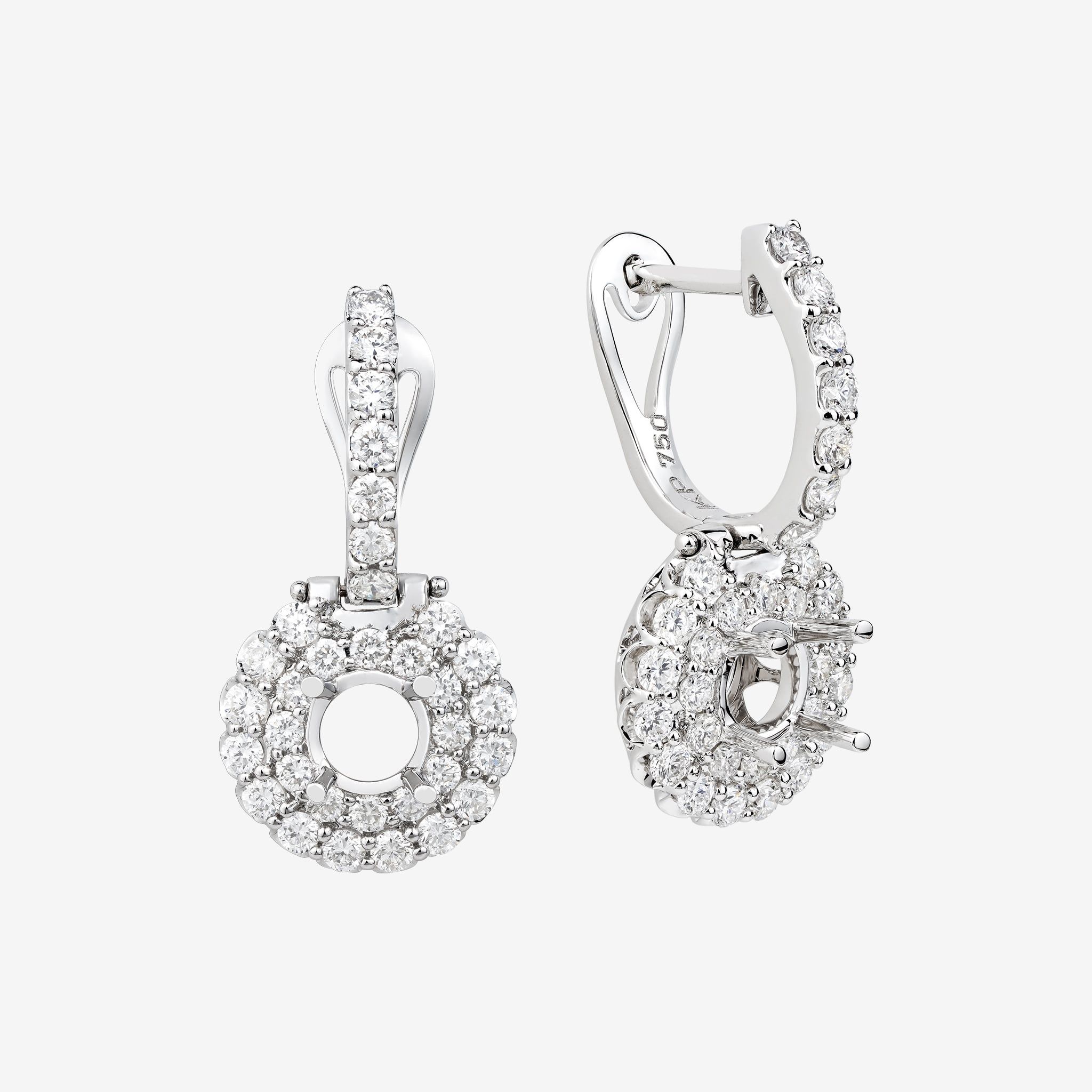 DOUBLE HALO DROP EARRINGS