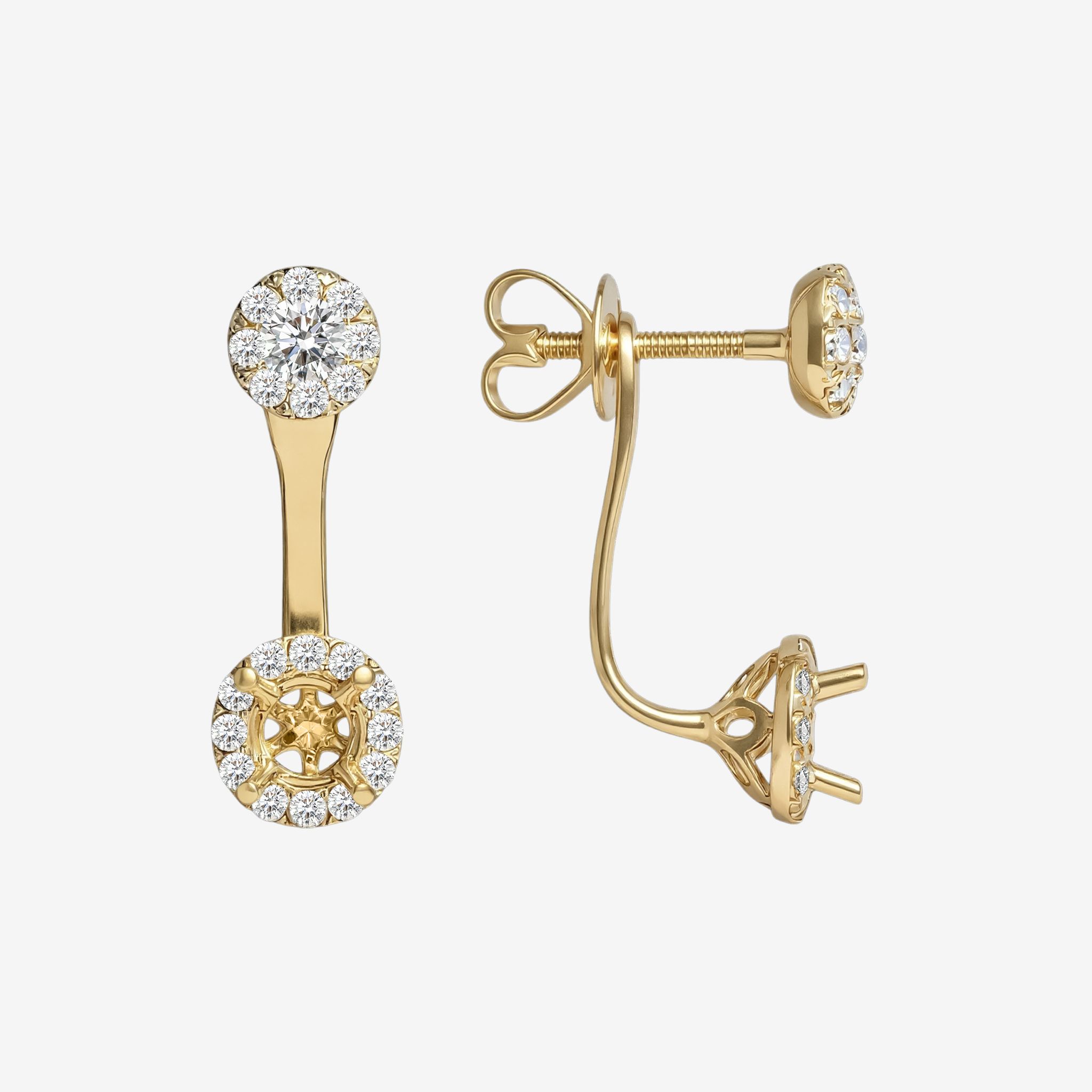 DANGLE STUD SEMI-SET EARRINGS
