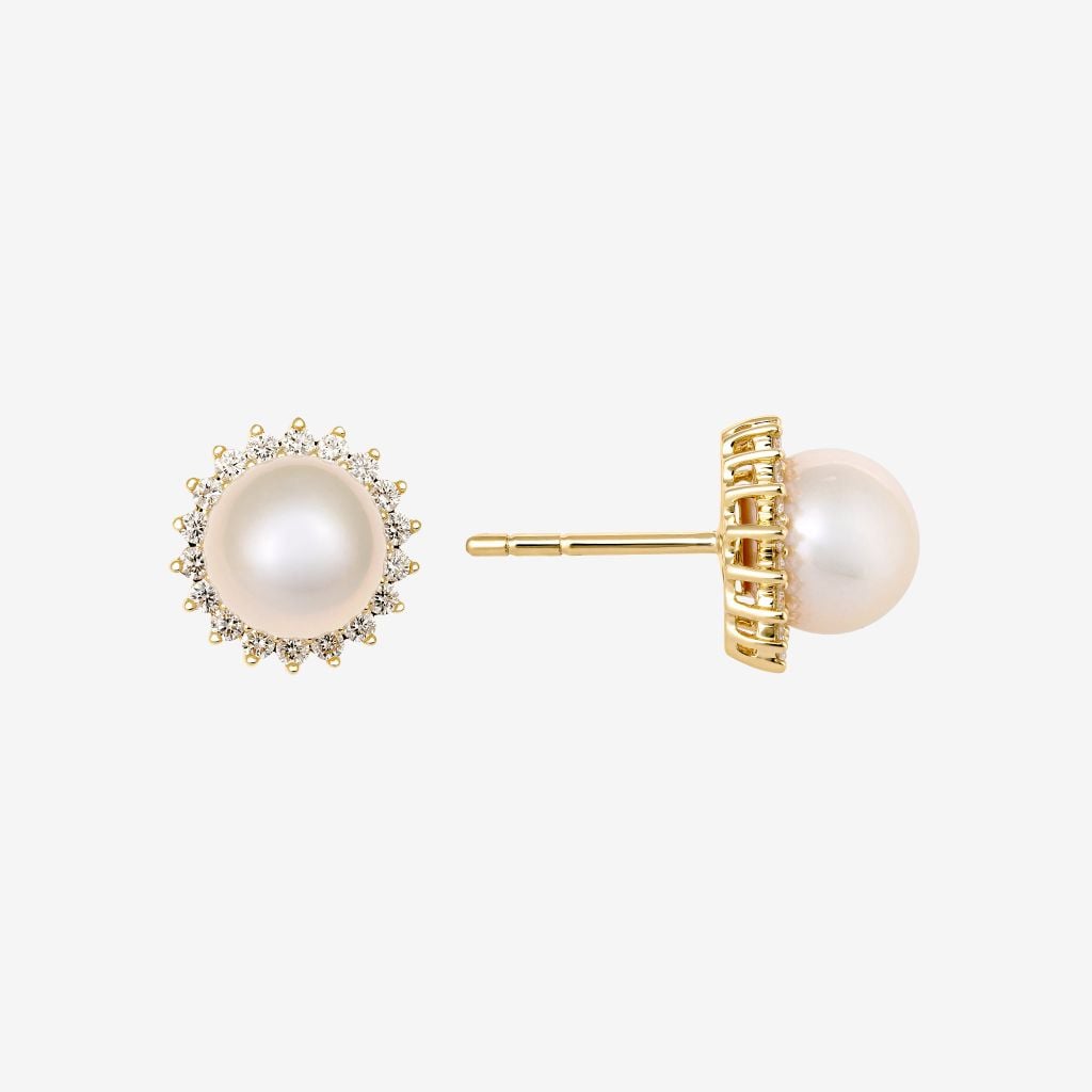  PEARL HALO-STYLE EARRINGS 