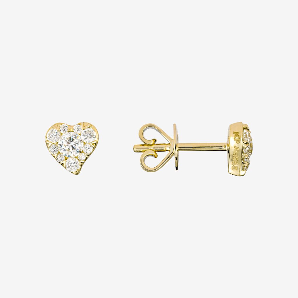  CLUSTER HEART STUDS 