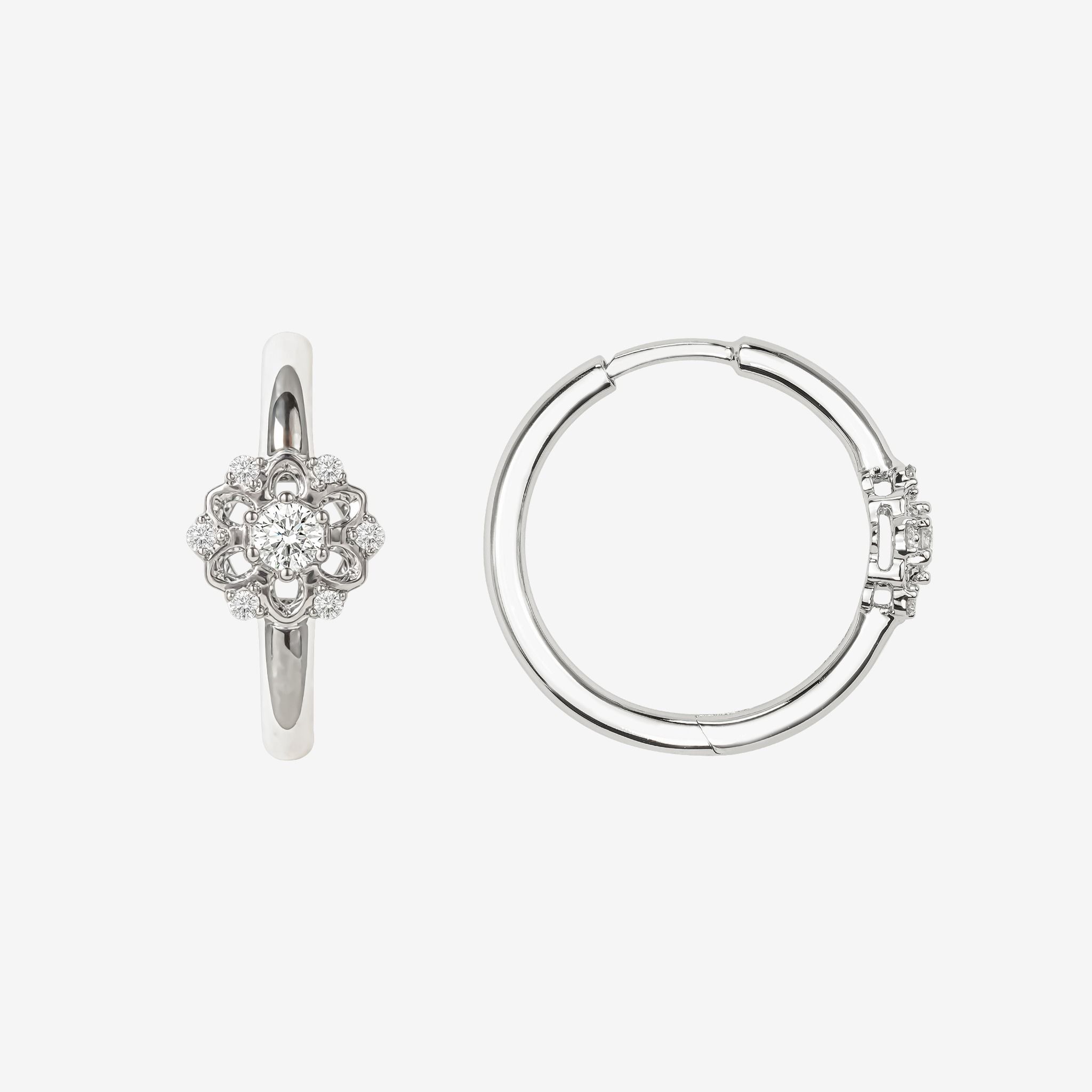 FLORAL CLUSTER HOOP EARRINGS