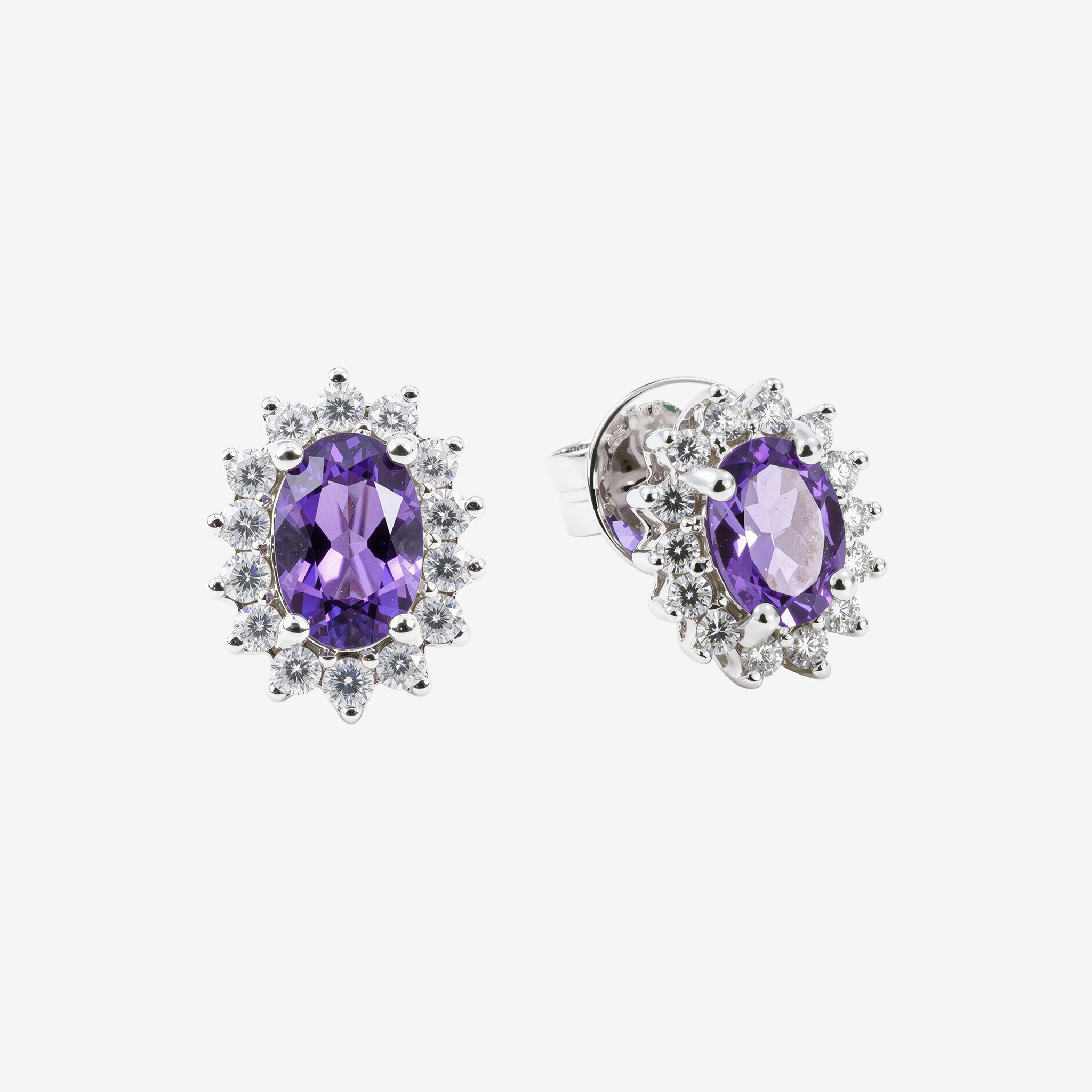 HALO GEMSTONE EARRINGS
