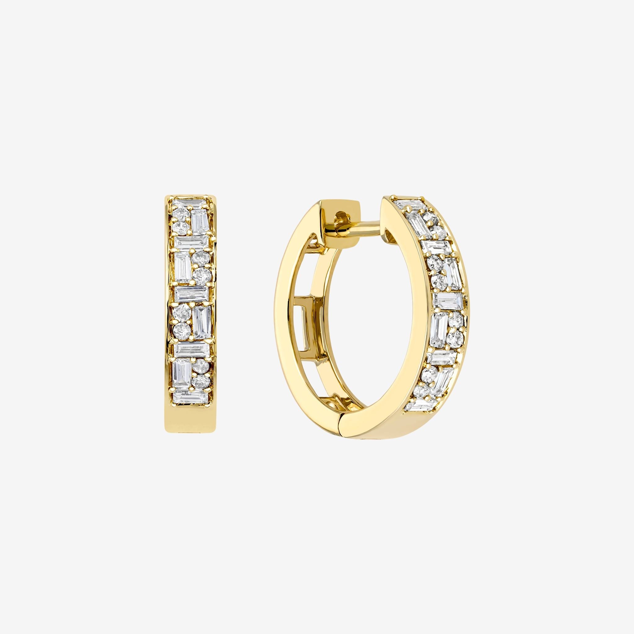 ALTERNATING HOOP EARRINGS