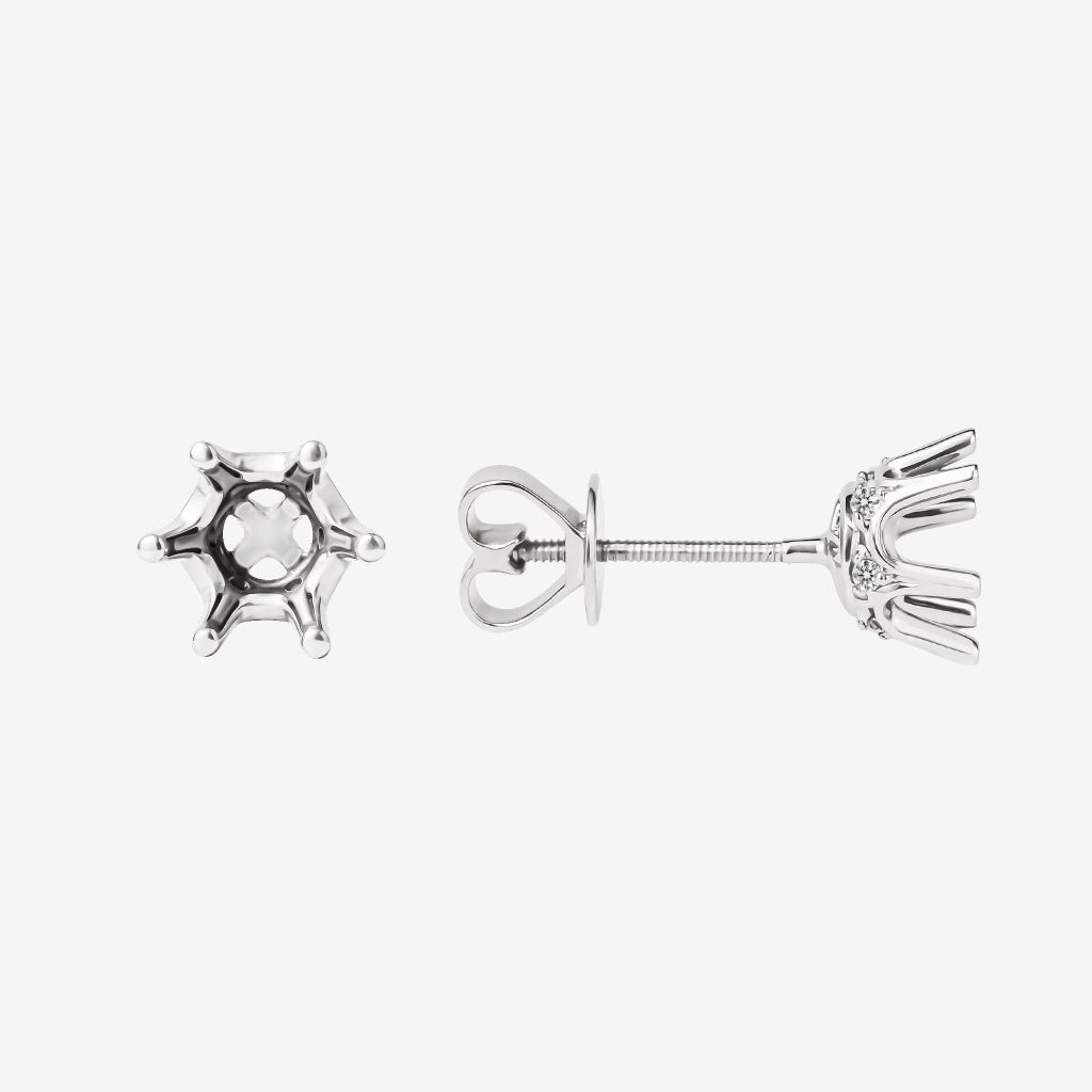  ACCENTED SEMI-SET STUD EARRINGS 