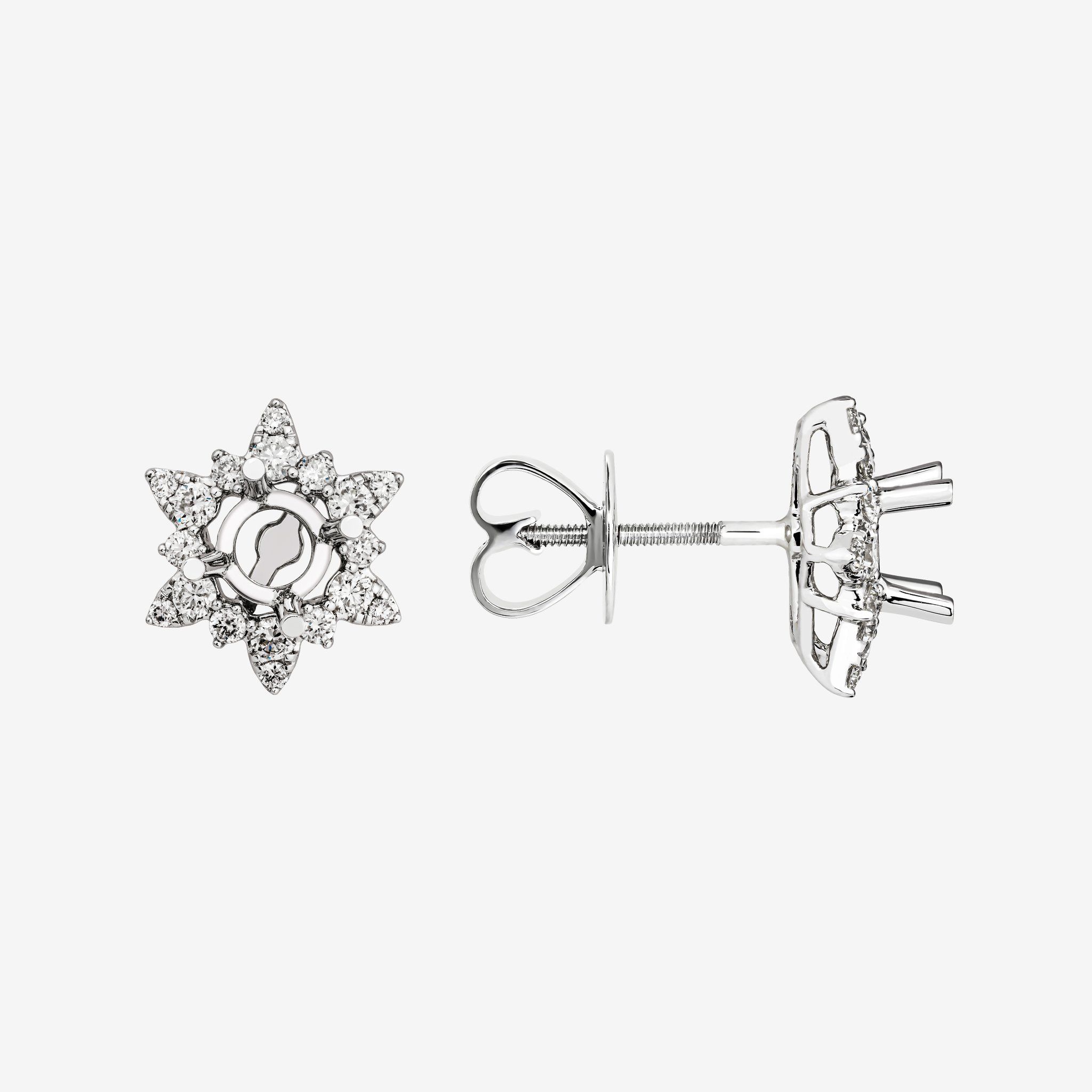 FLORAL SEMI-SET STUD EARRINGS