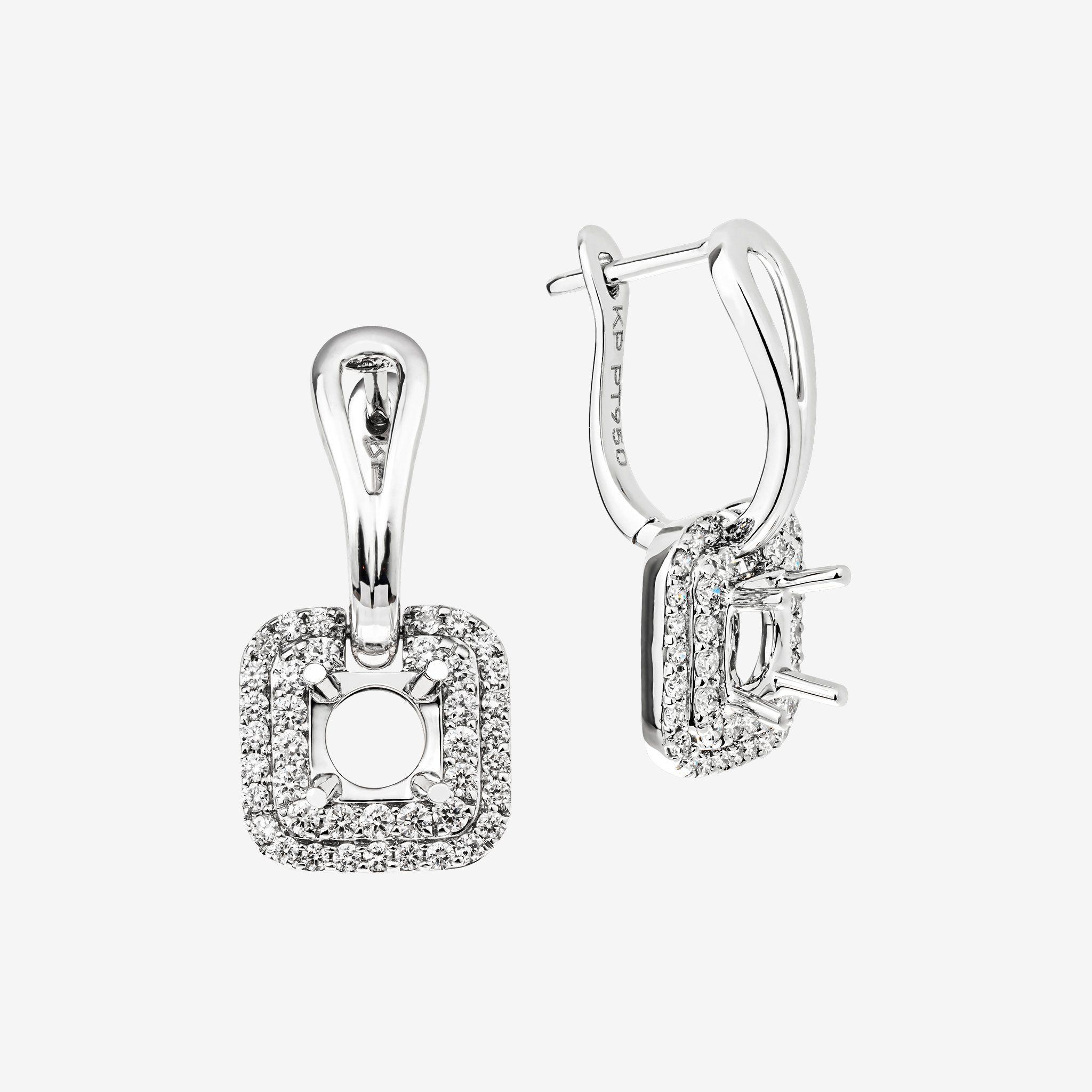 DOUBLE HALO DANGLE HOOP EARRINGS