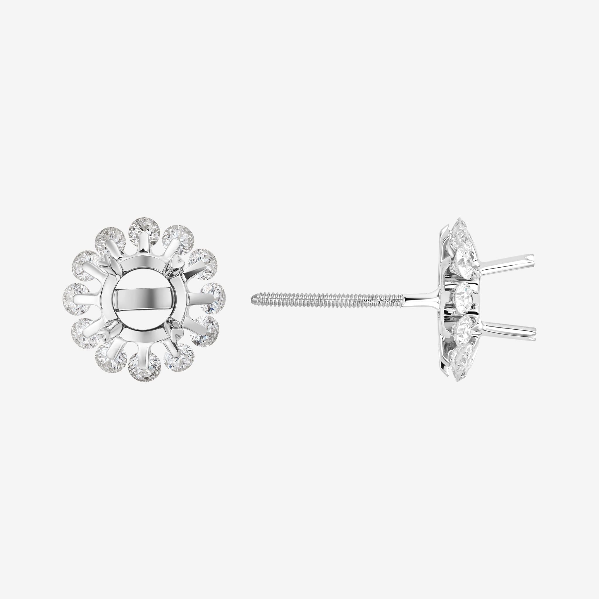 OPEN HALO SEMI-SET STUD EARRINGS