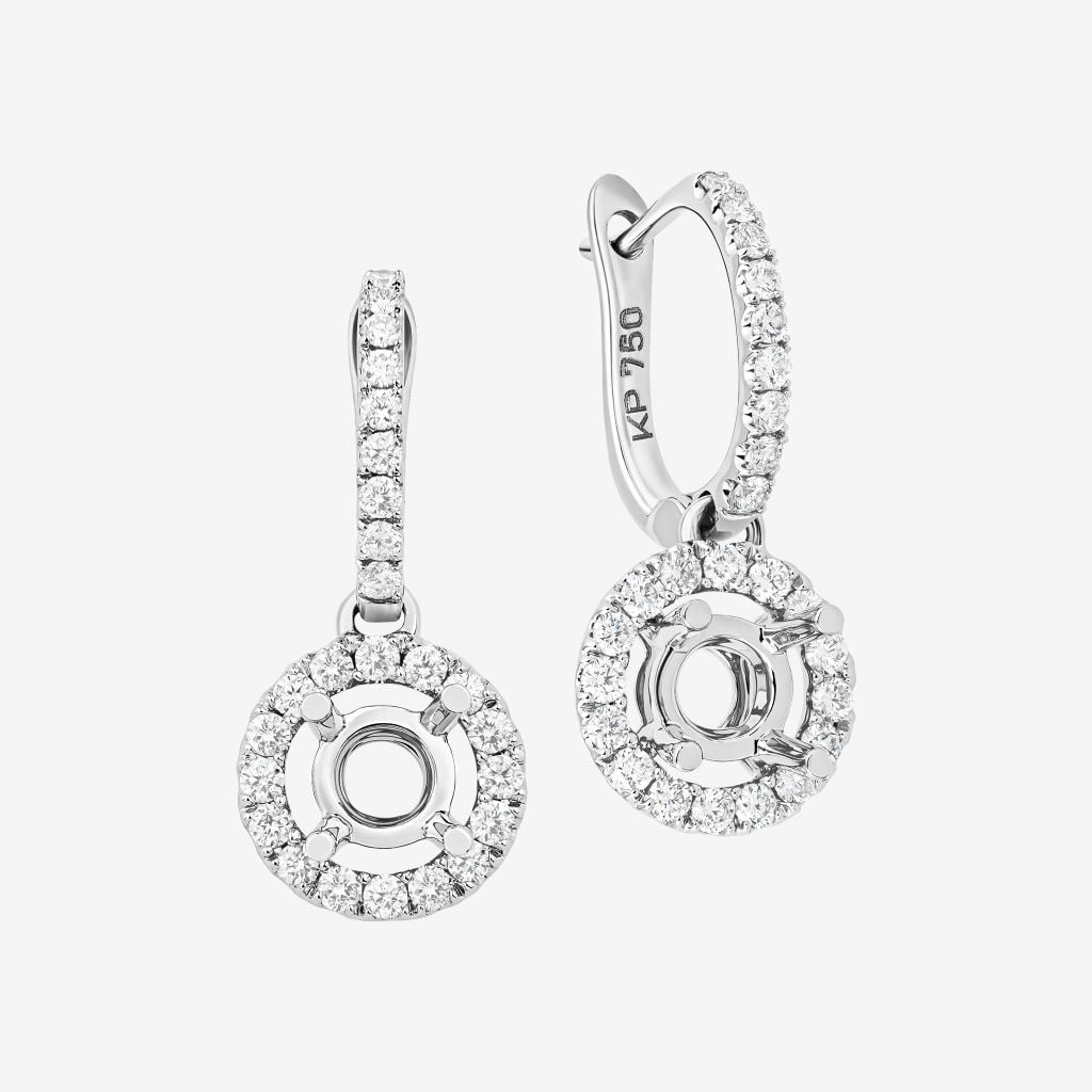  HALO SEMI-SET DROP EARRINGS 