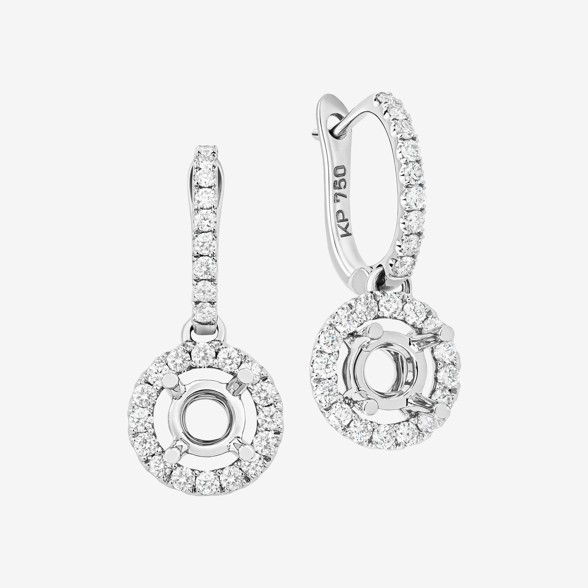 HALO SEMI-SET DROP EARRINGS