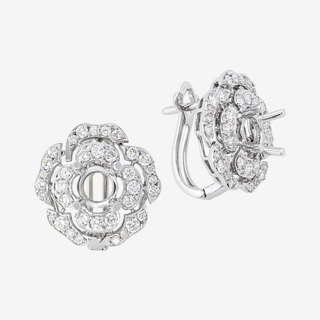  CAMELLIA SEMI-SET EARRINGS 