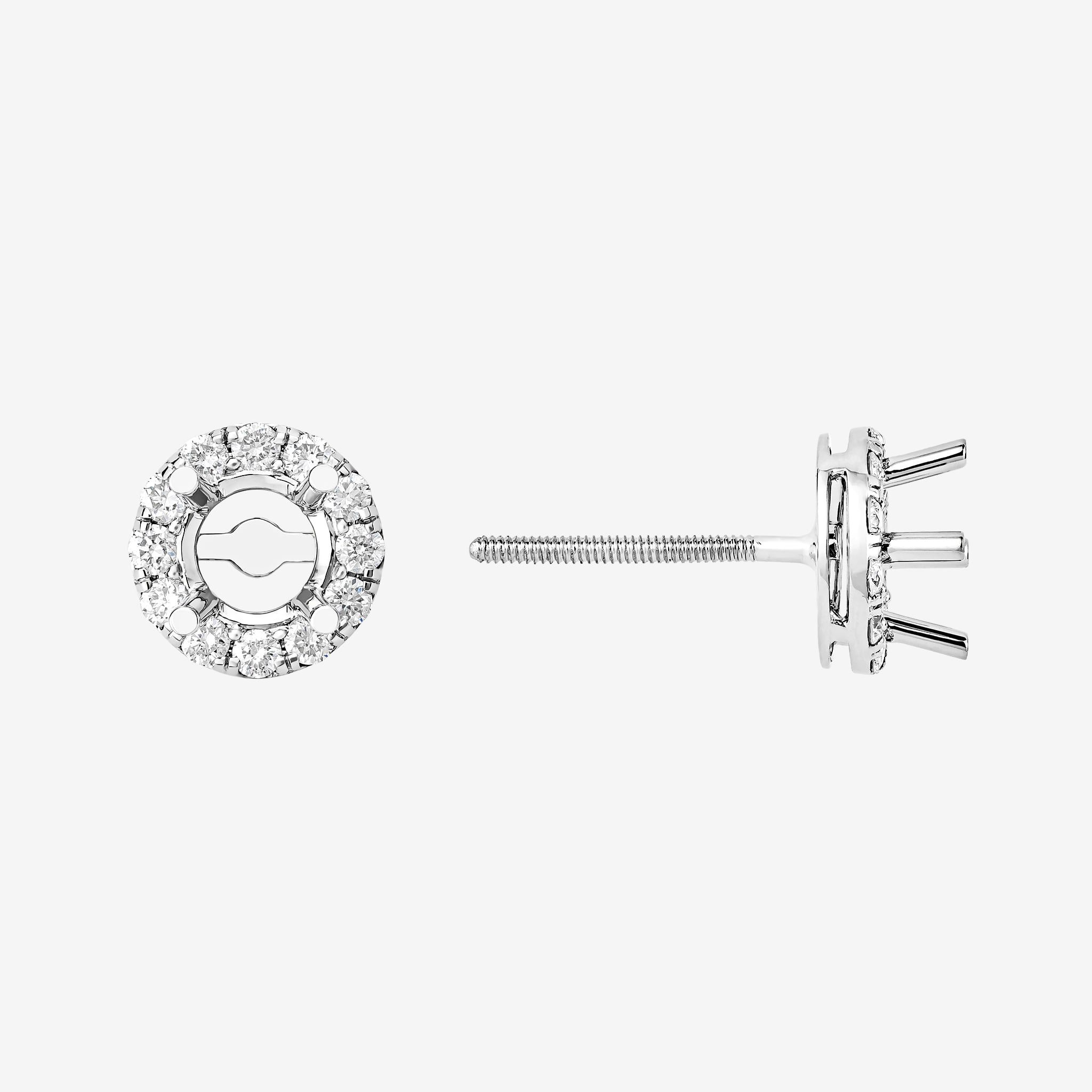 HALO SEMI-SET STUD EARRINGS