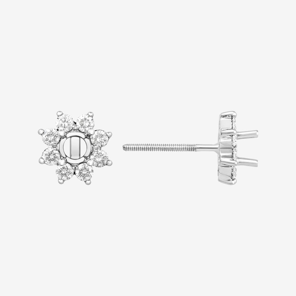  HALO SEMI-SET STUD EARRINGS 