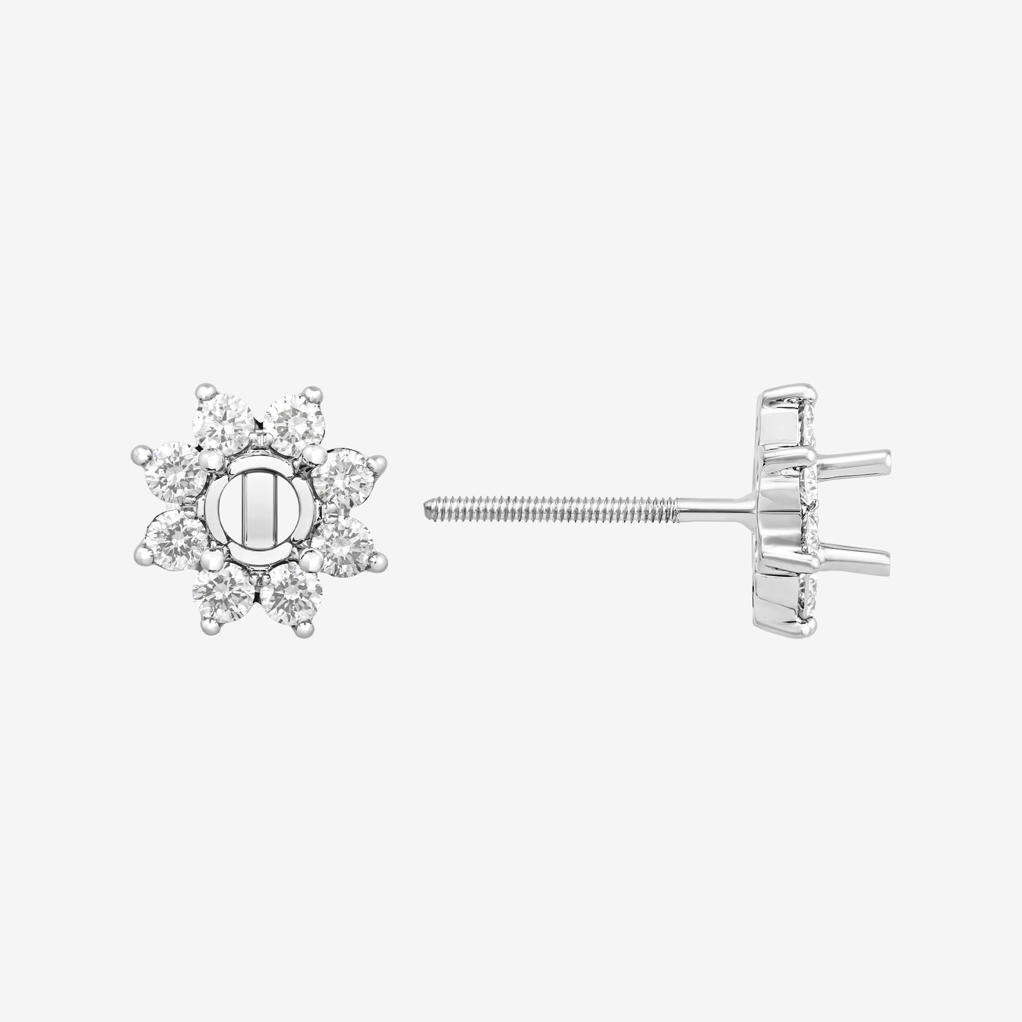 HALO SEMI-SET STUD EARRINGS