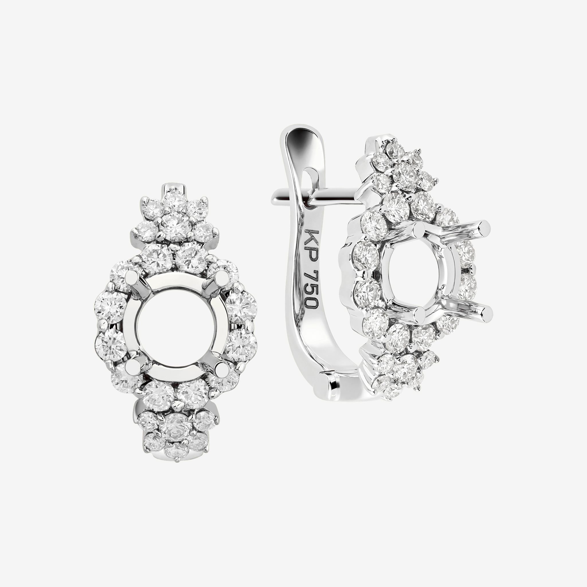 CARTOUCHE SEMI-SET LEVERBACK EARRINGS