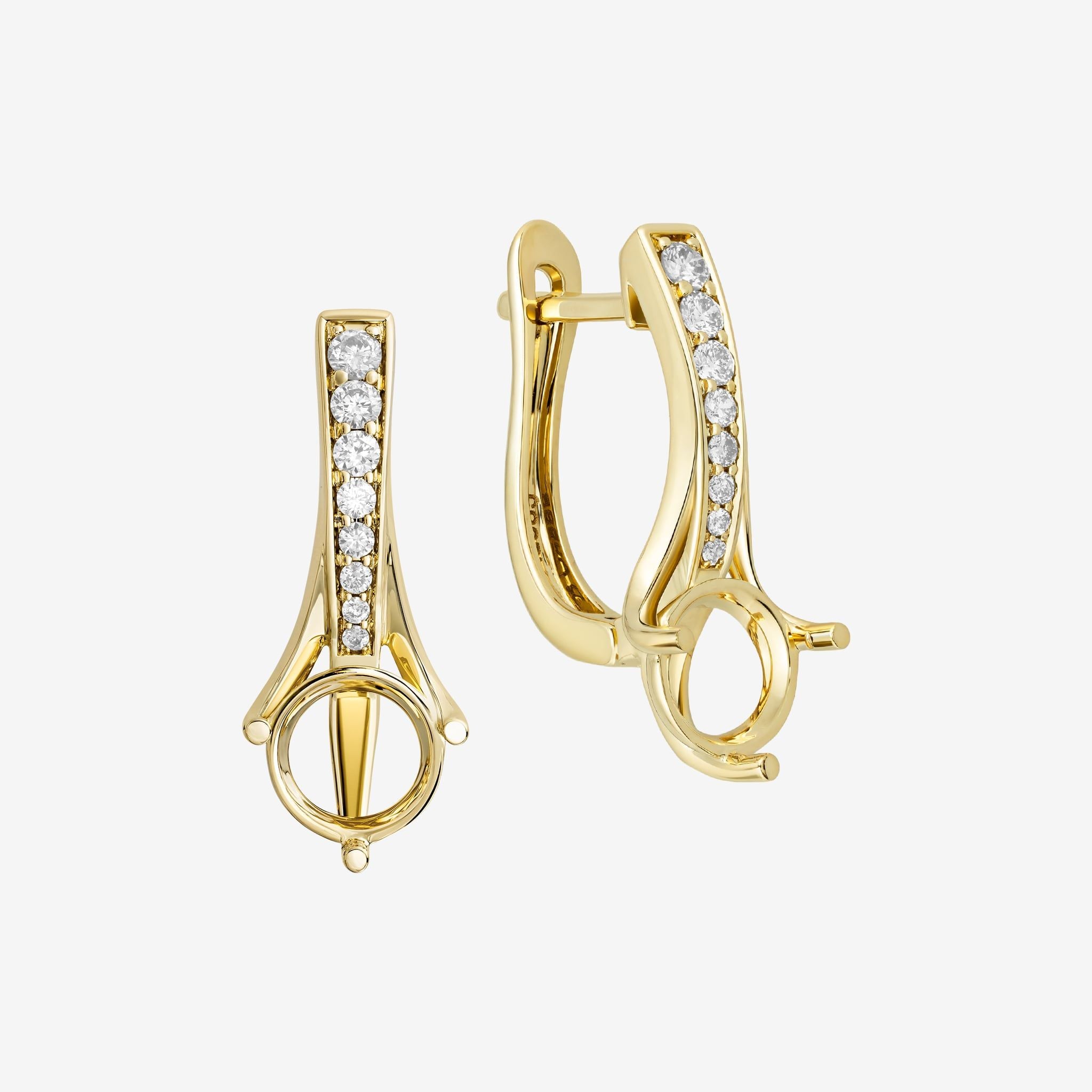 LUMIÈRE SEMI-SET LEVERBACK EARRINGS
