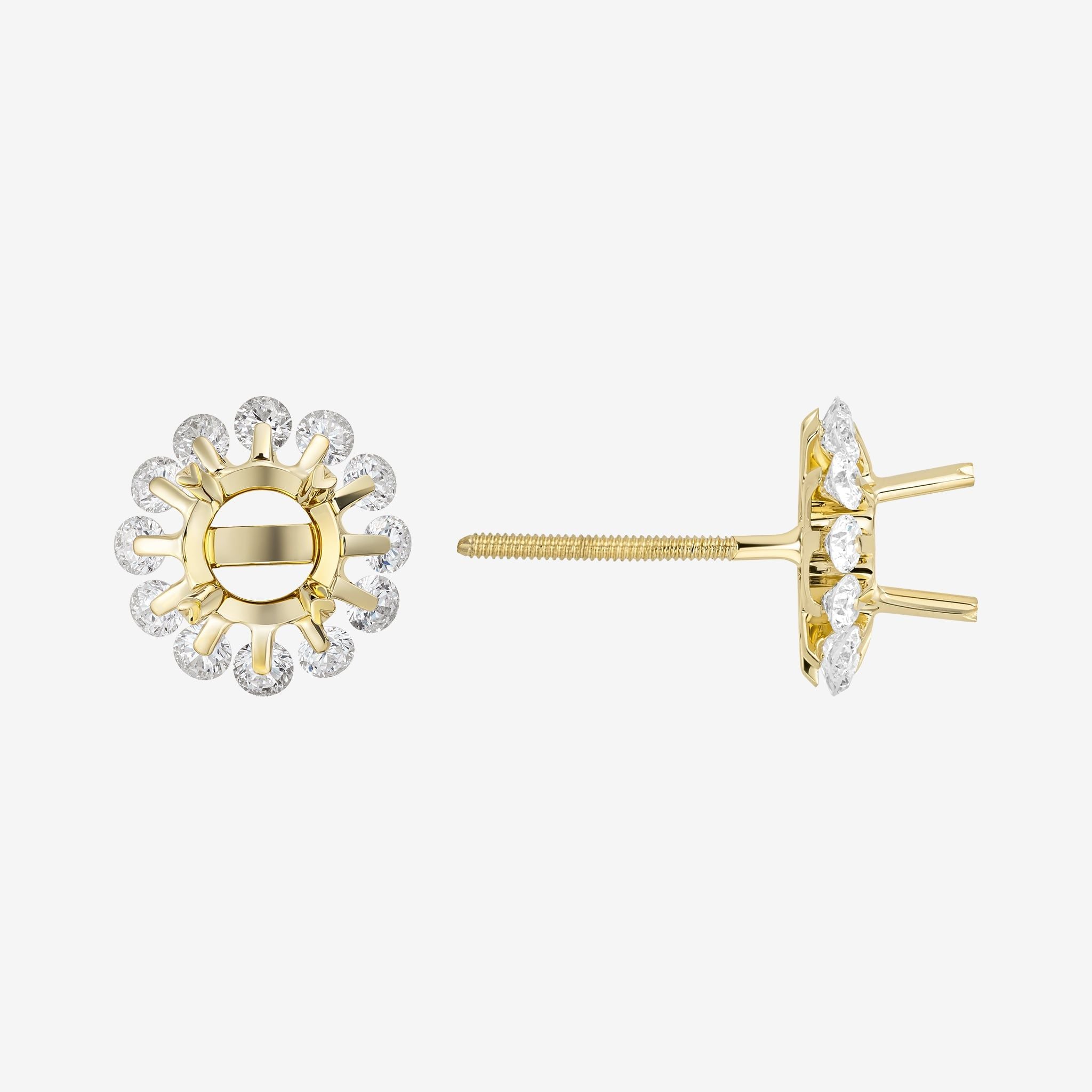 OPEN HALO SEMI-SET STUD EARRINGS