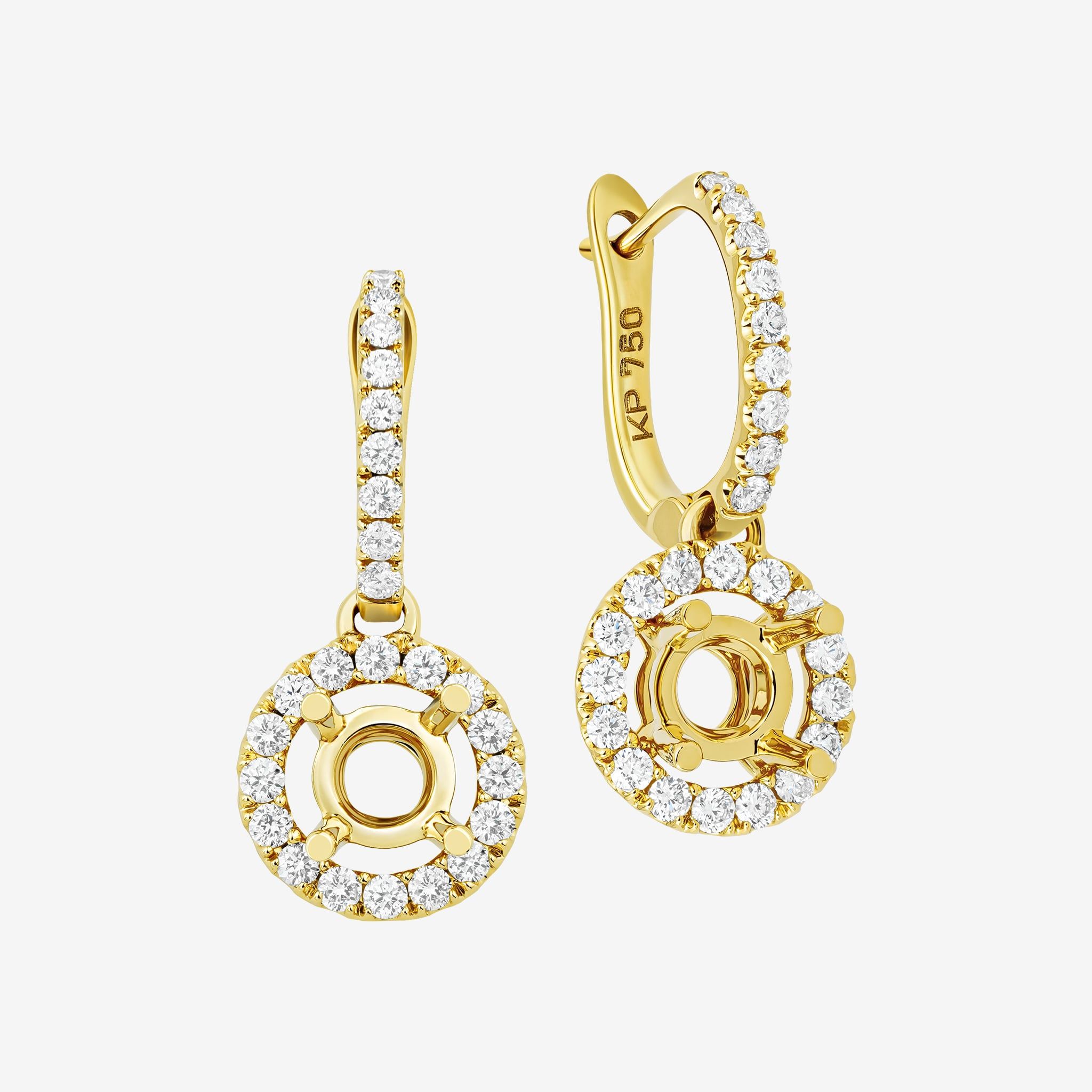 HALO SEMI-SET DROP EARRINGS
